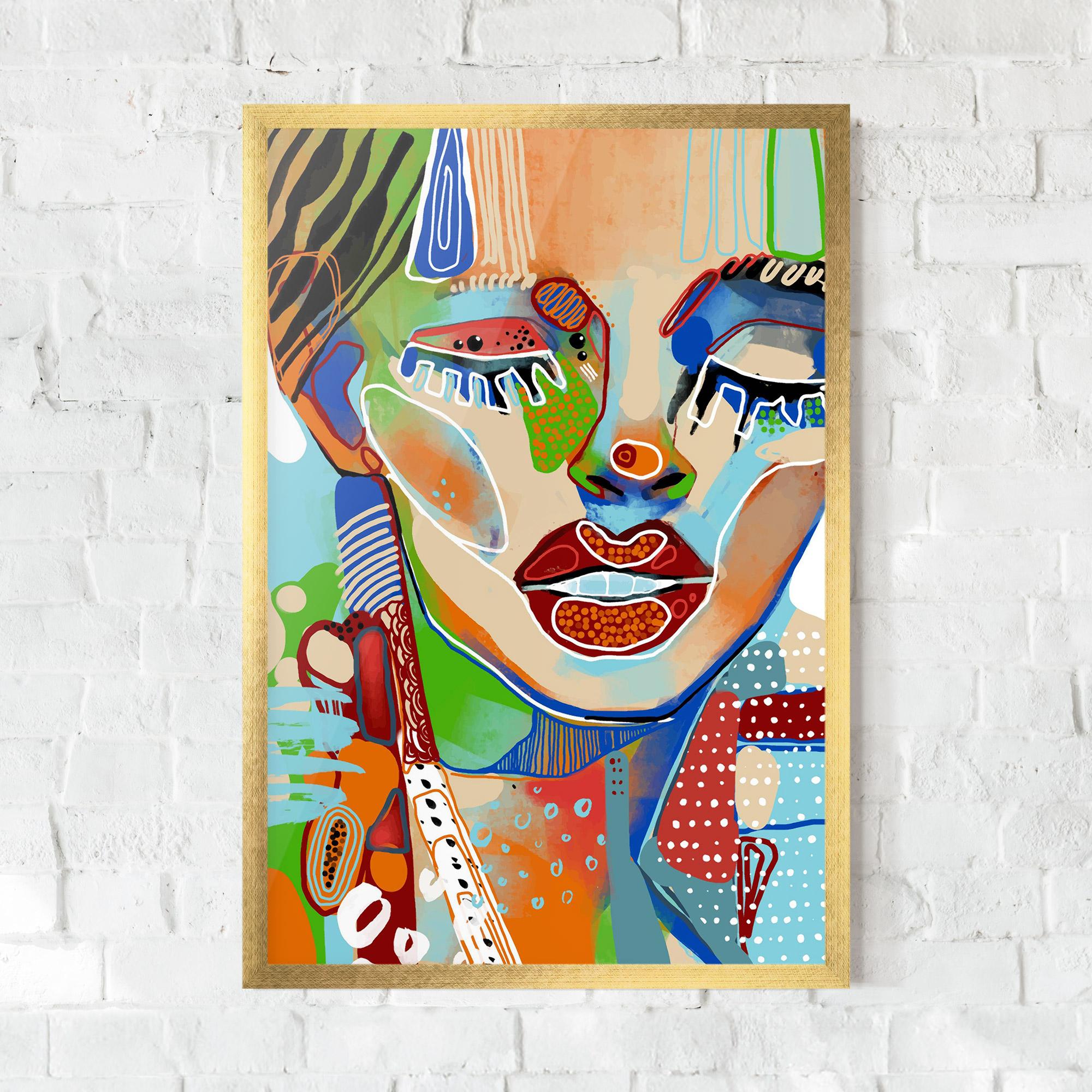 Gerahmte Poster Abstract Art Woman mockup 0