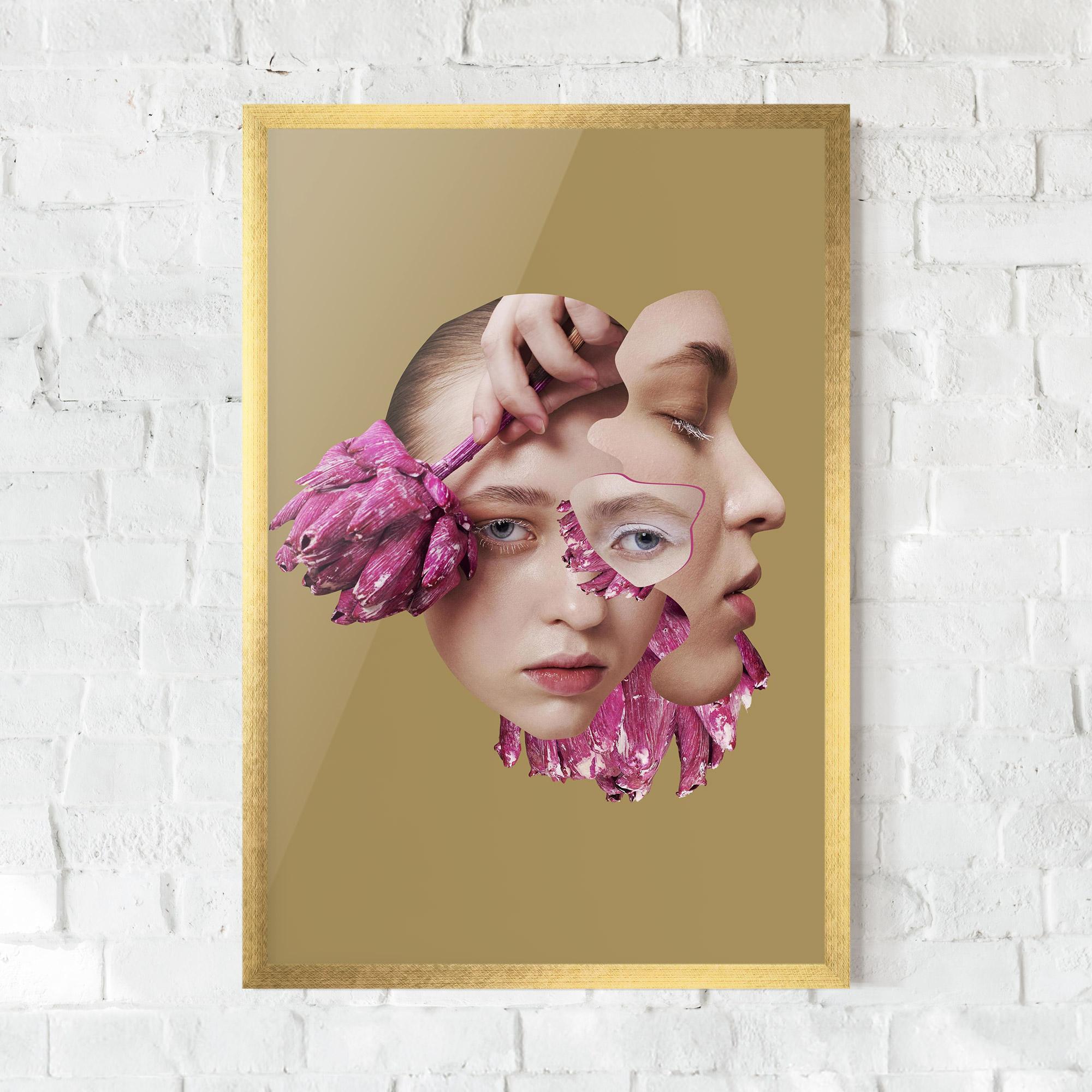 Gerahmte Poster Abstract Combination Face mockup 0