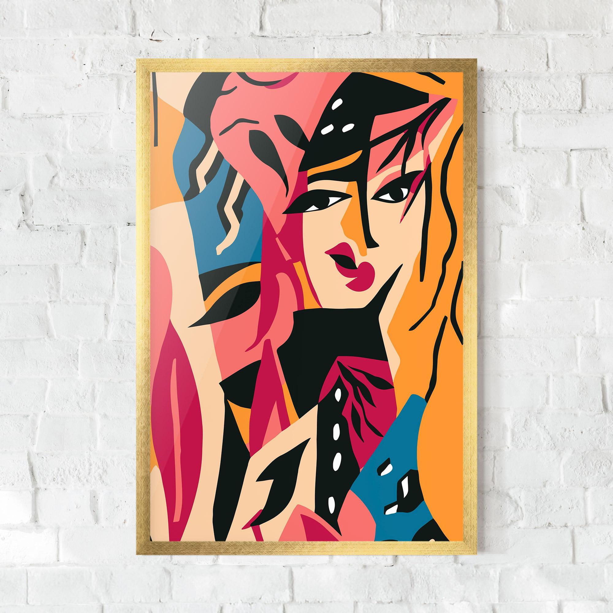 Gerahmte Poster Crowd Face mockup 0