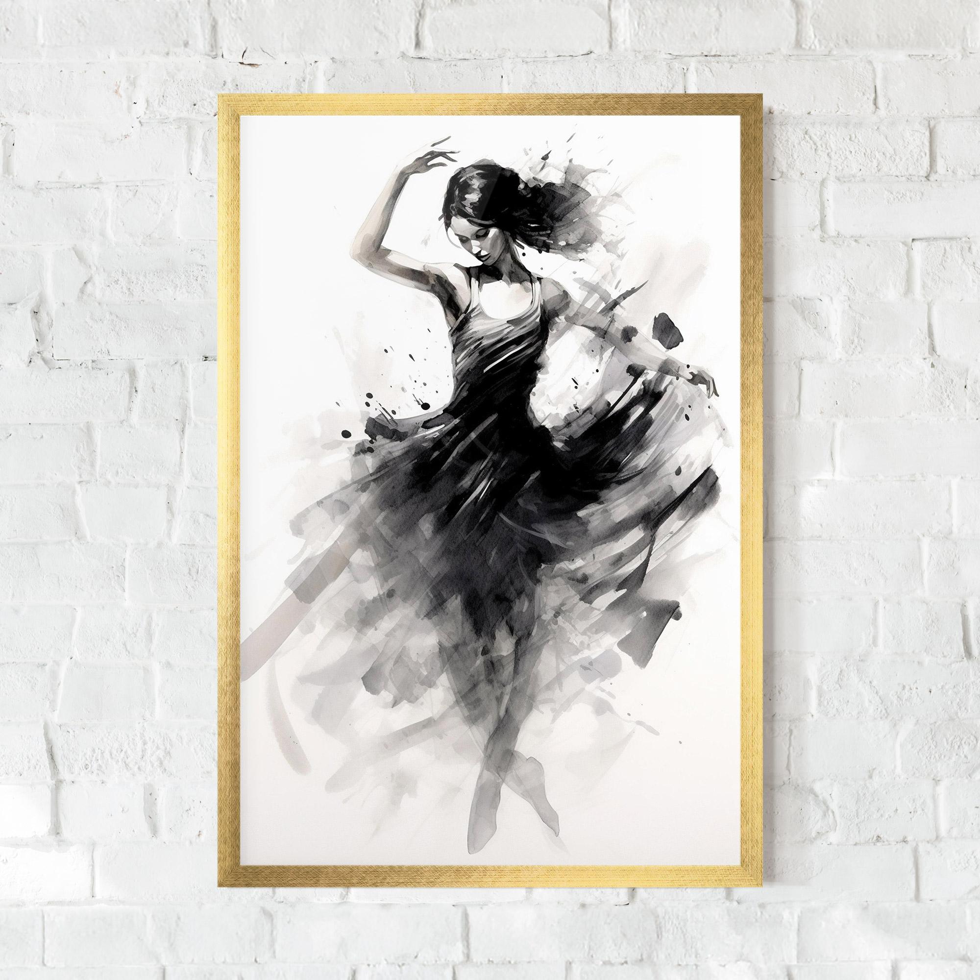 Gerahmte Poster Dancing Woman mockup 0