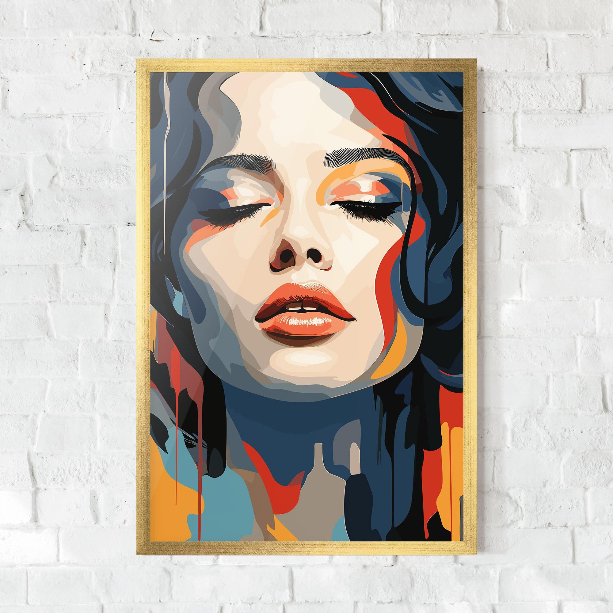 Gerahmte Poster Juicy Abstract Lips mockup 0