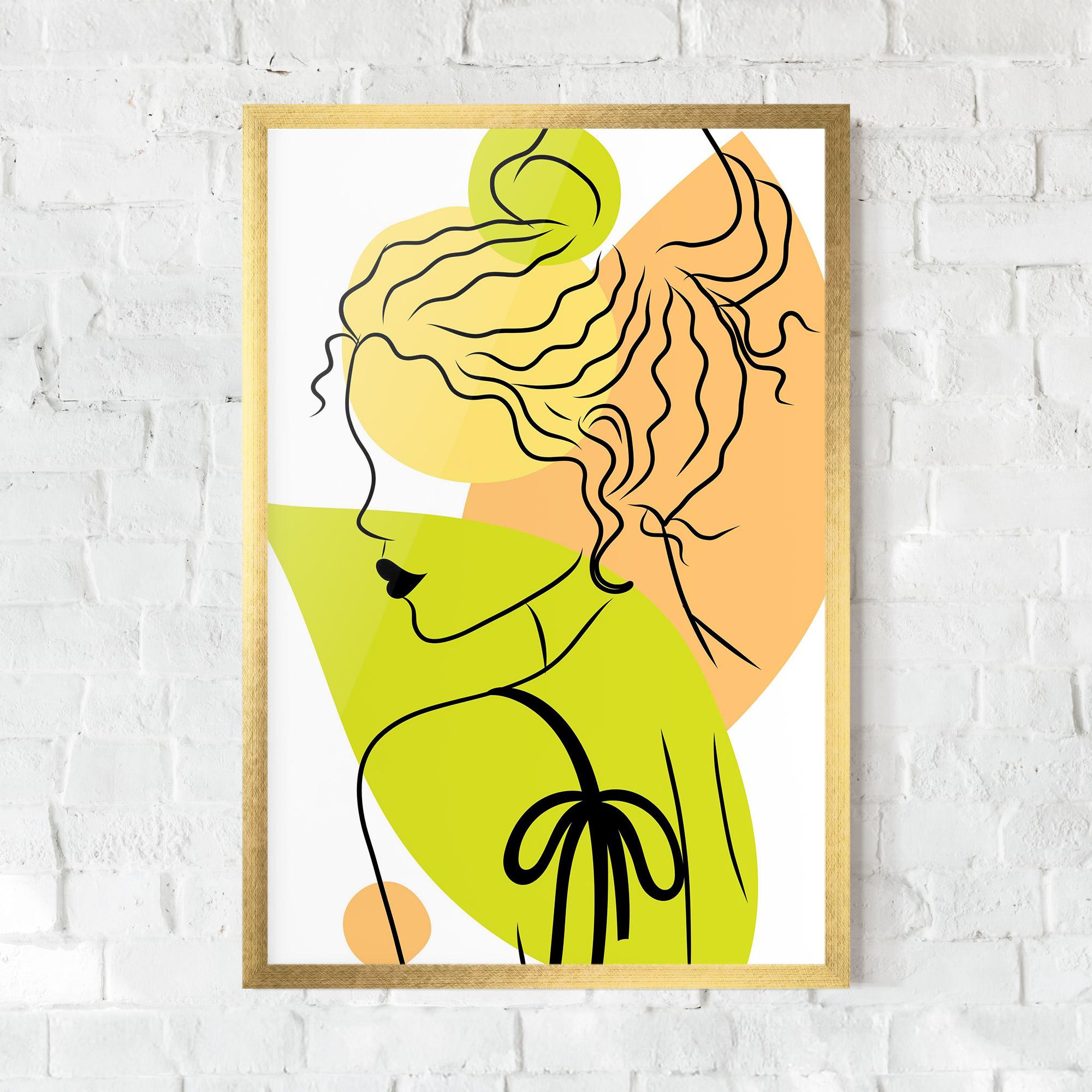 Gerahmte Poster Lime Woman mockup 0