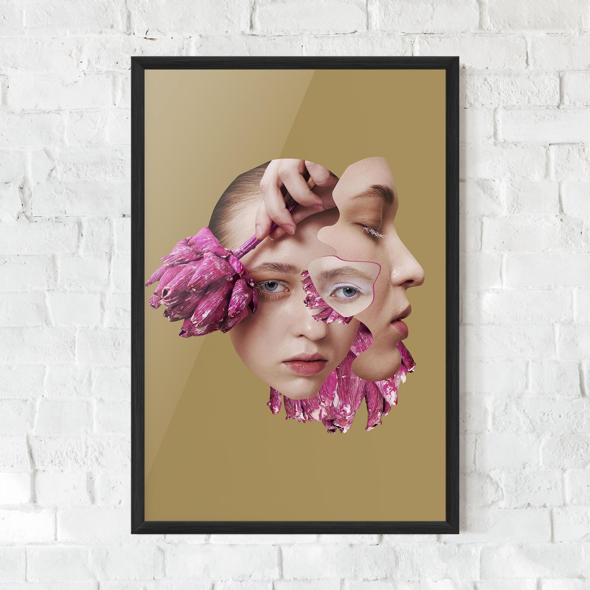 Gerahmte Poster Abstract Combination Face mockup 0