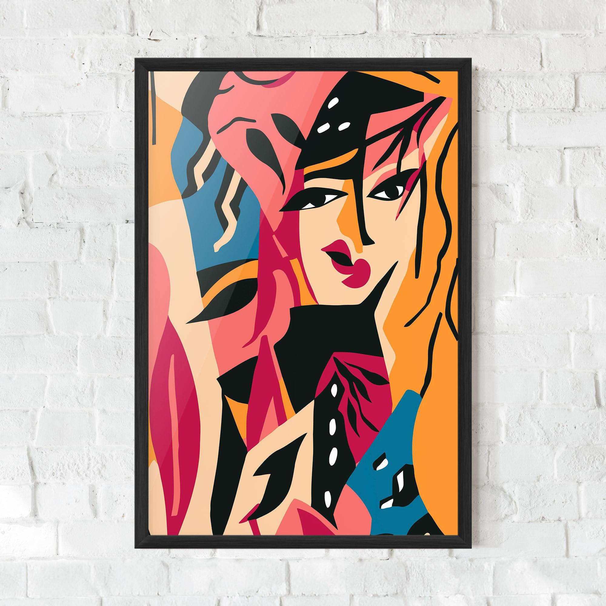 Gerahmte Poster Crowd Face mockup 0