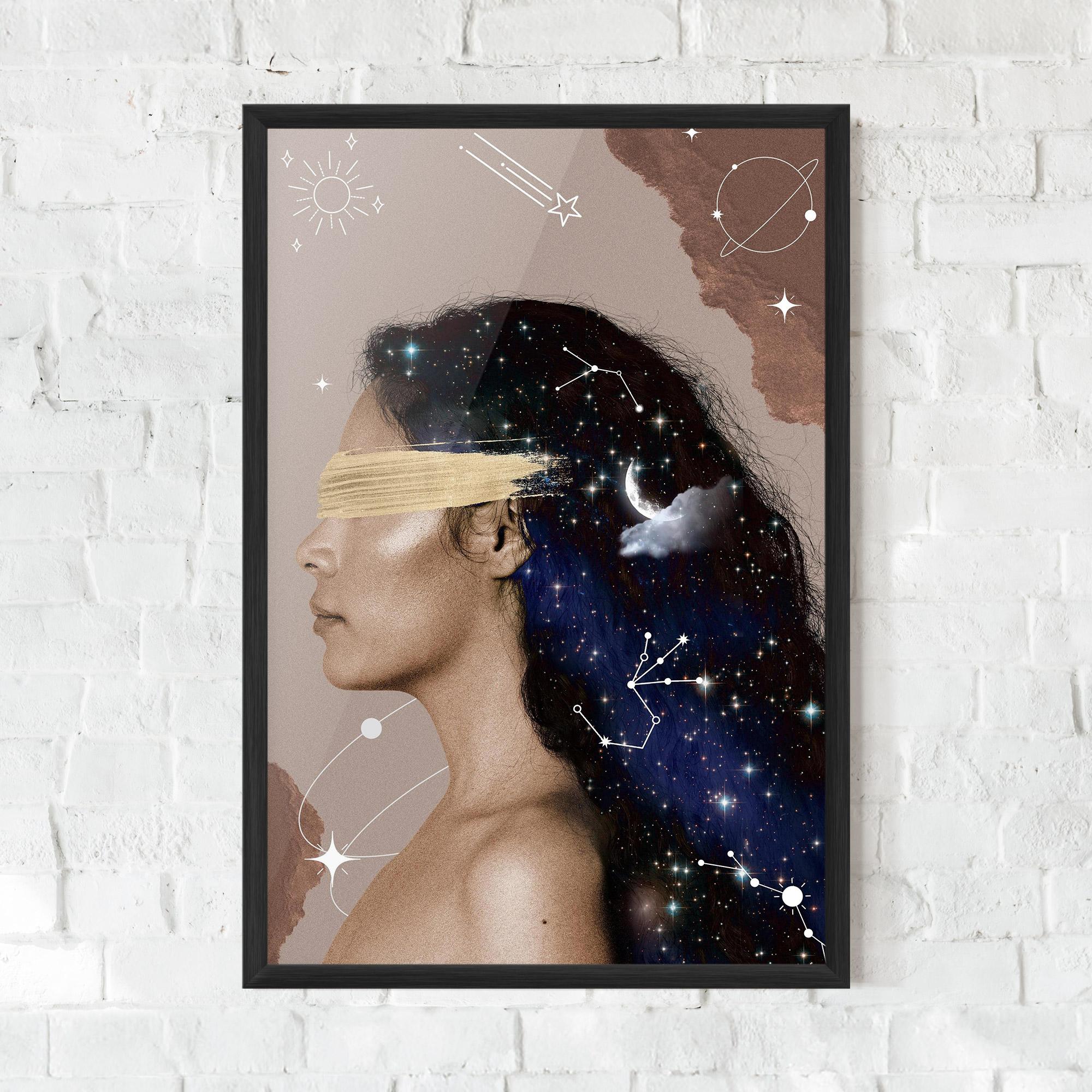 Gerahmte Poster Galaxy Hair mockup 0