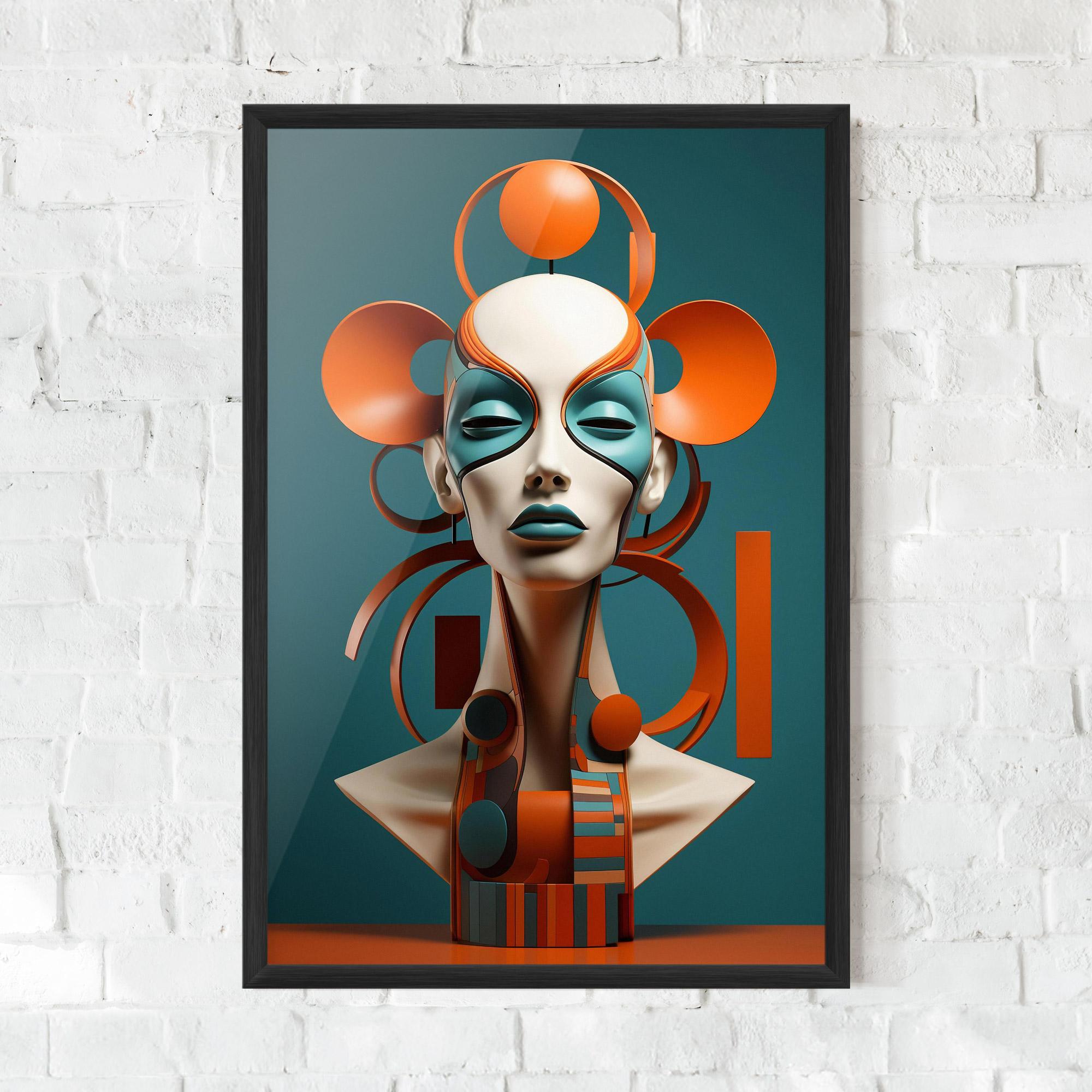 Gerahmte Poster Interesting Woman Concept mockup 0