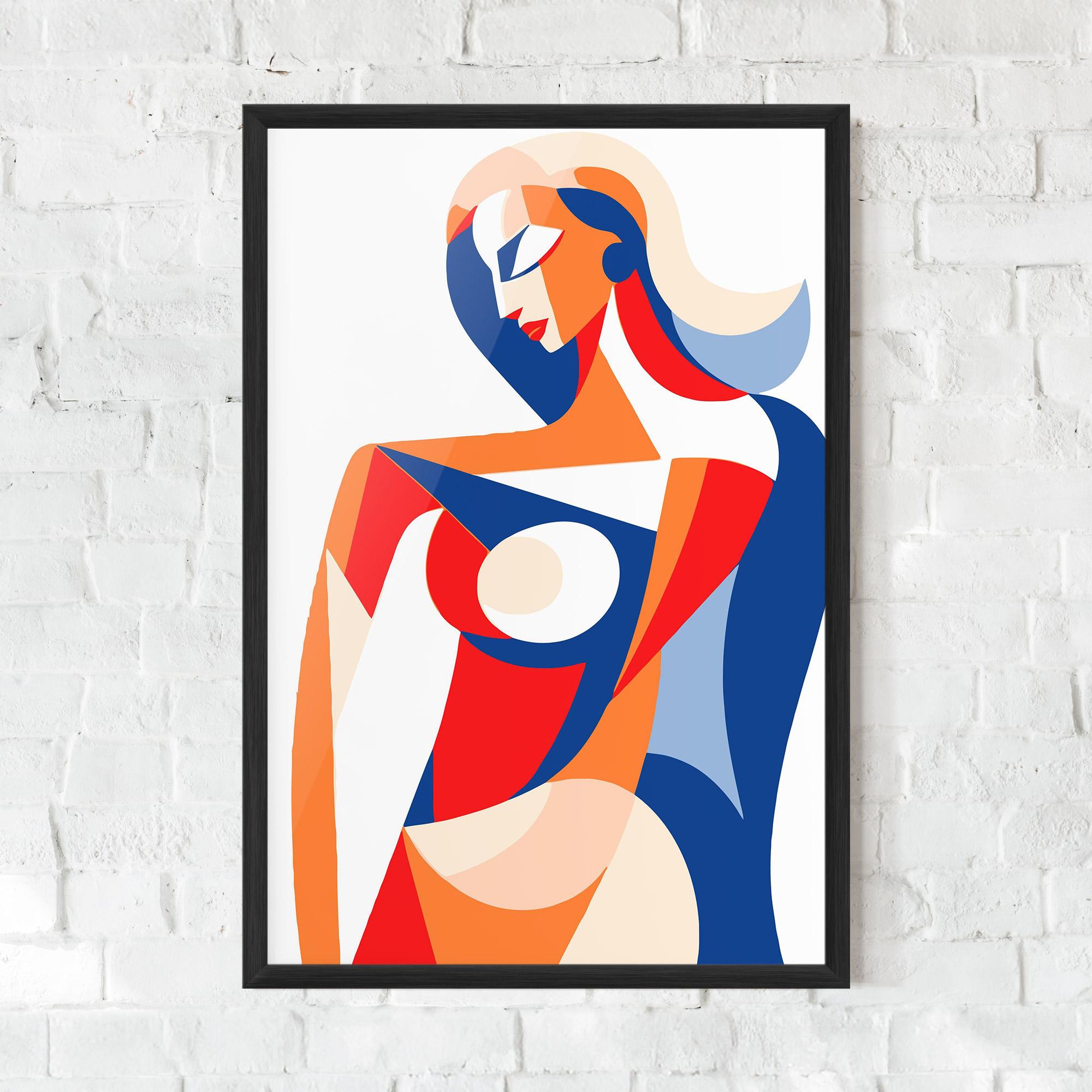 Gerahmte Poster White Hair Woman mockup 0