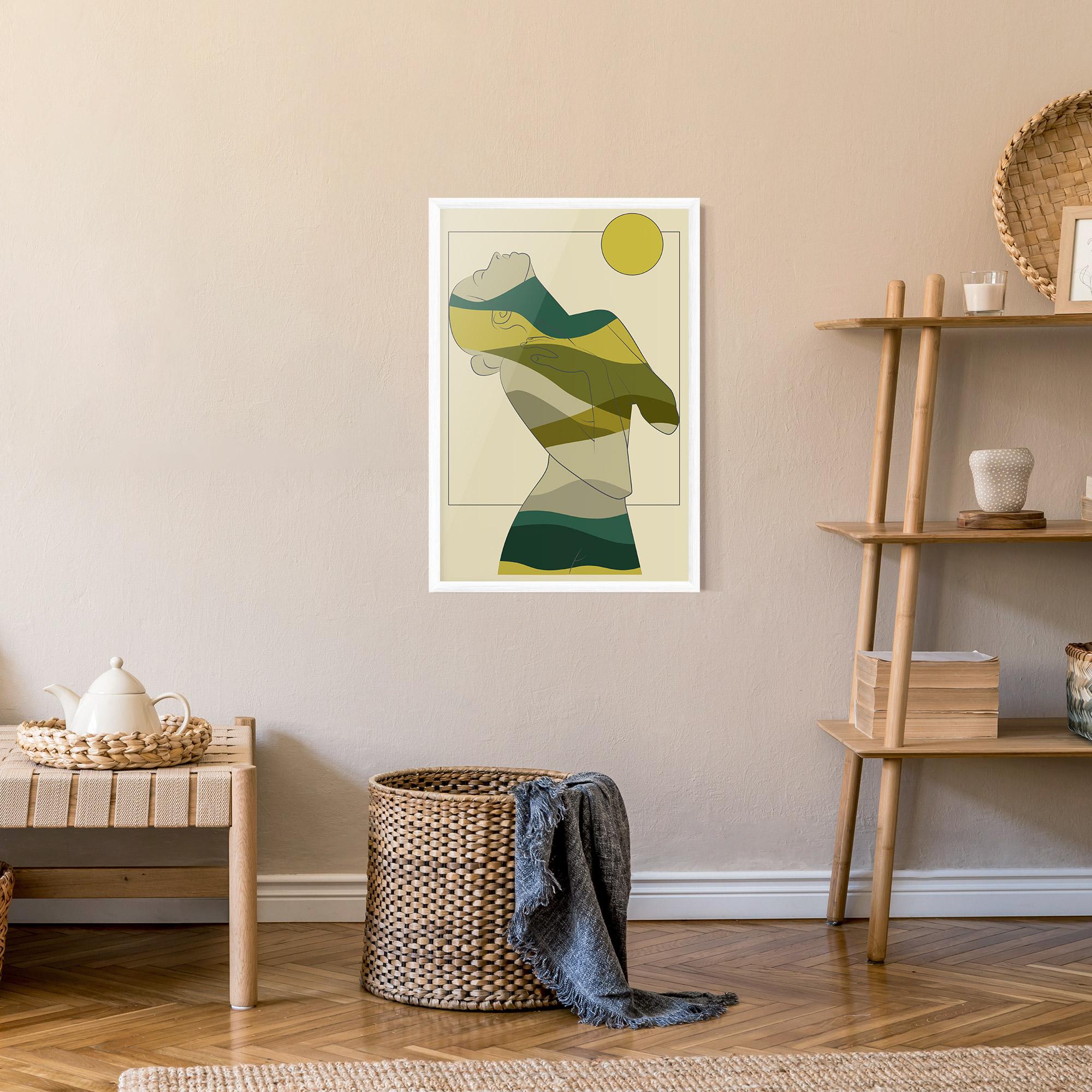 Gerahmte Poster Green Nature Woman mockup 9