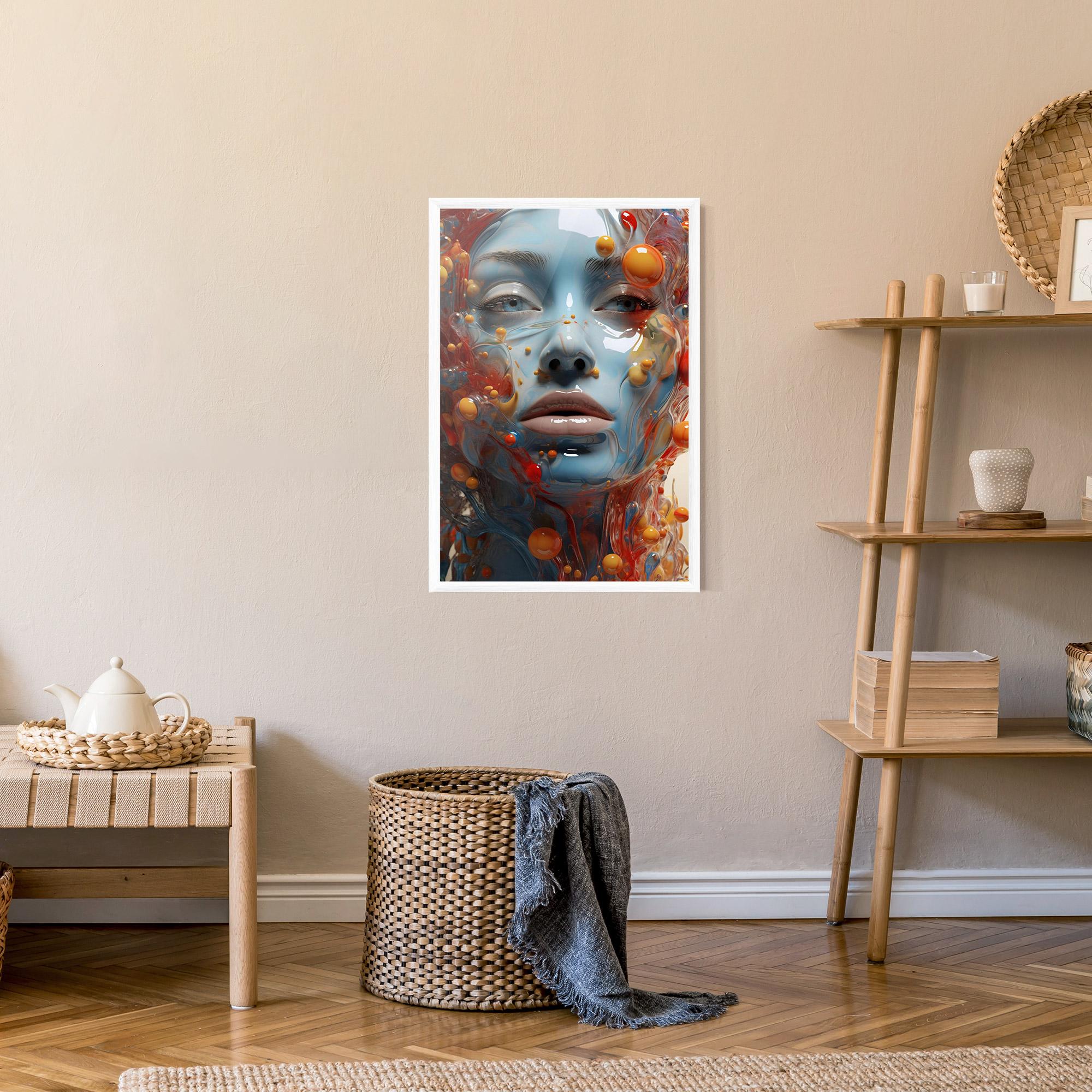 Gerahmte Poster Pretty Blue Face mockup 9