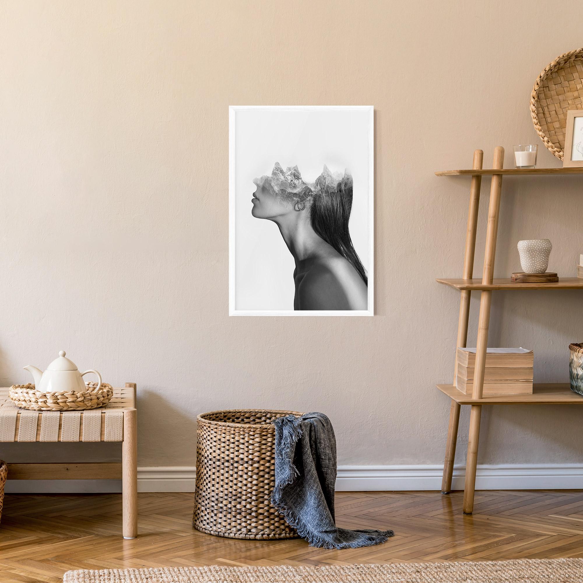 Gerahmte Poster Woman Mountains View mockup 9