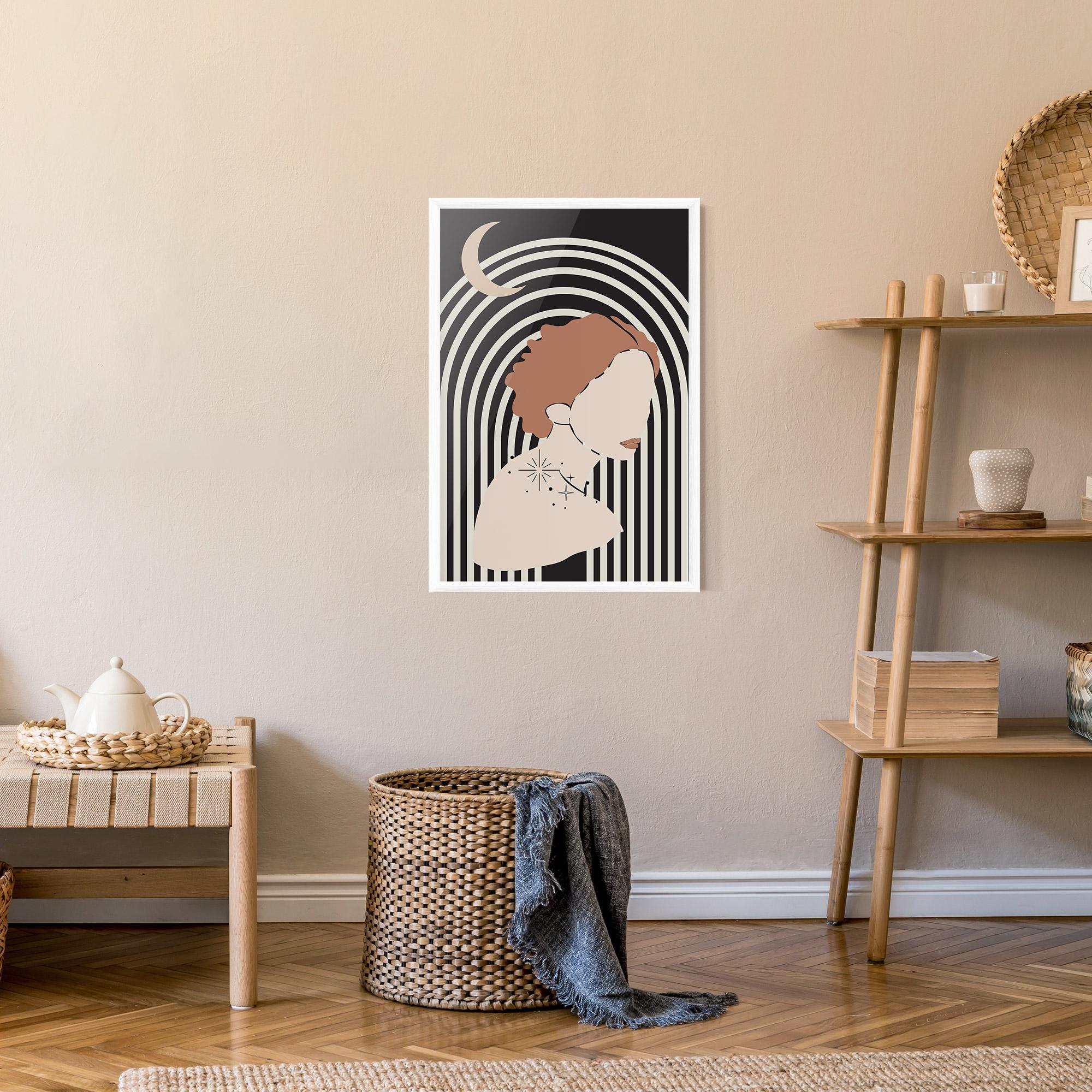 Gerahmte Poster Woman Orange Lips mockup 9