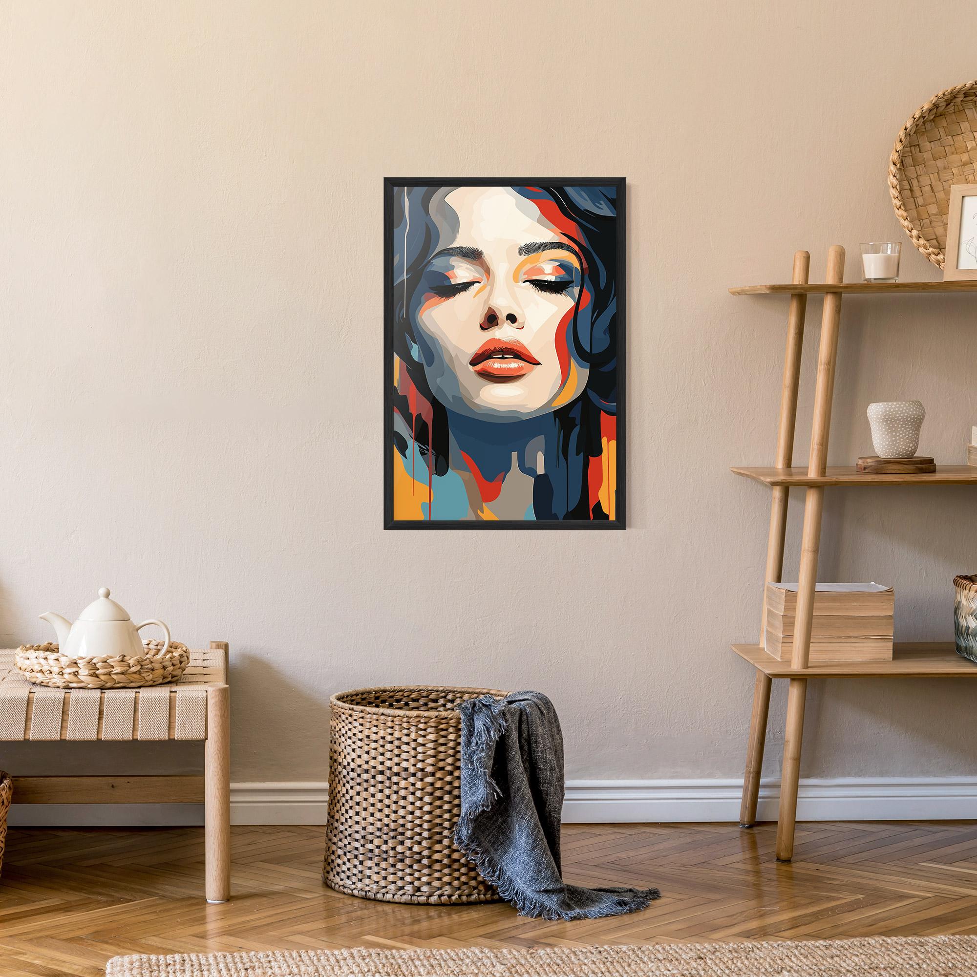 Gerahmte Poster Juicy Abstract Lips mockup 9