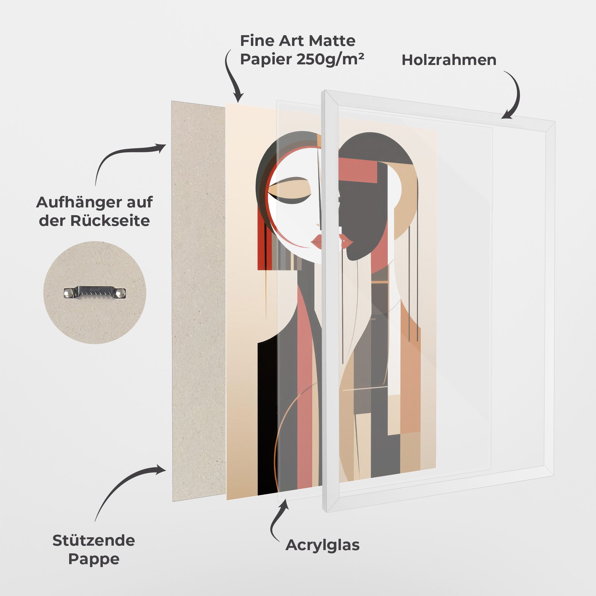 Abstract Couple Kissing mockup 1