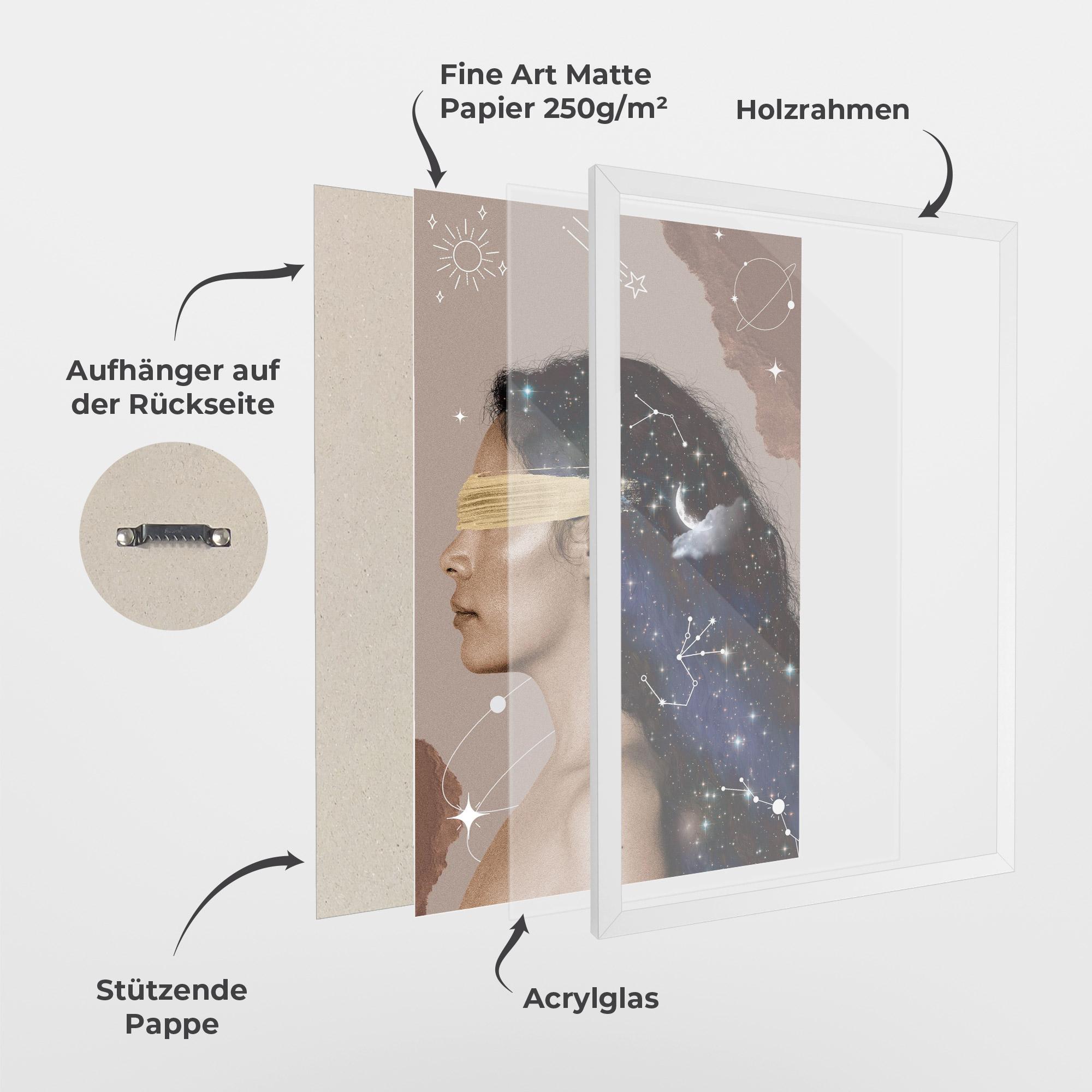 Gerahmte Poster Galaxy Hair mockup 1