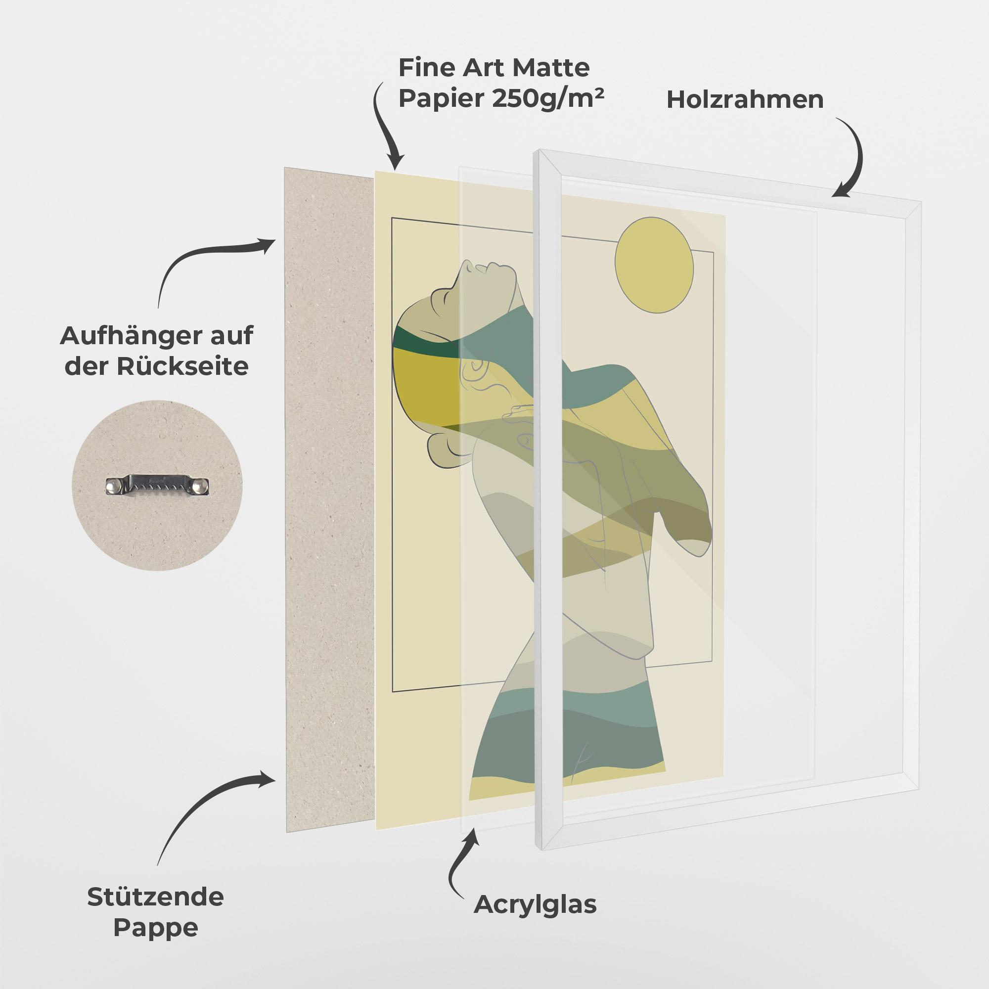 Gerahmte Poster Green Nature Woman mockup 1