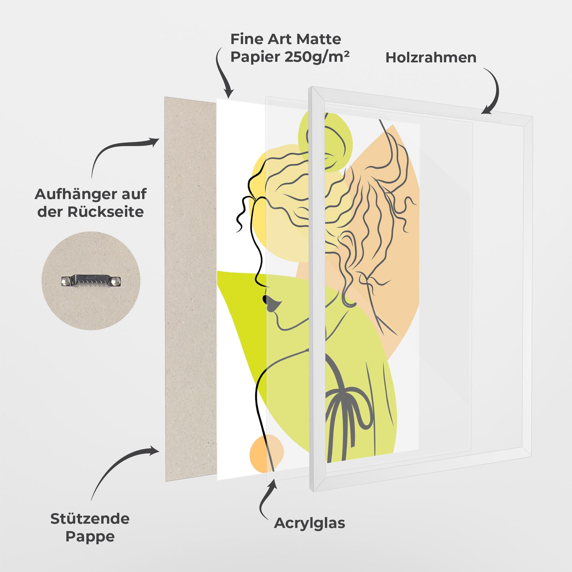 Gerahmte Poster Lime Woman mockup 1