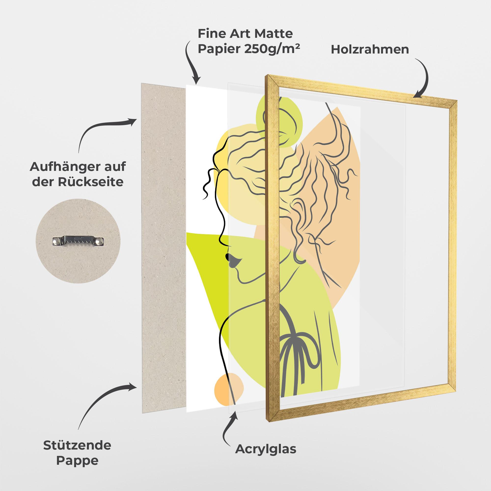 Gerahmte Poster Lime Woman mockup 1