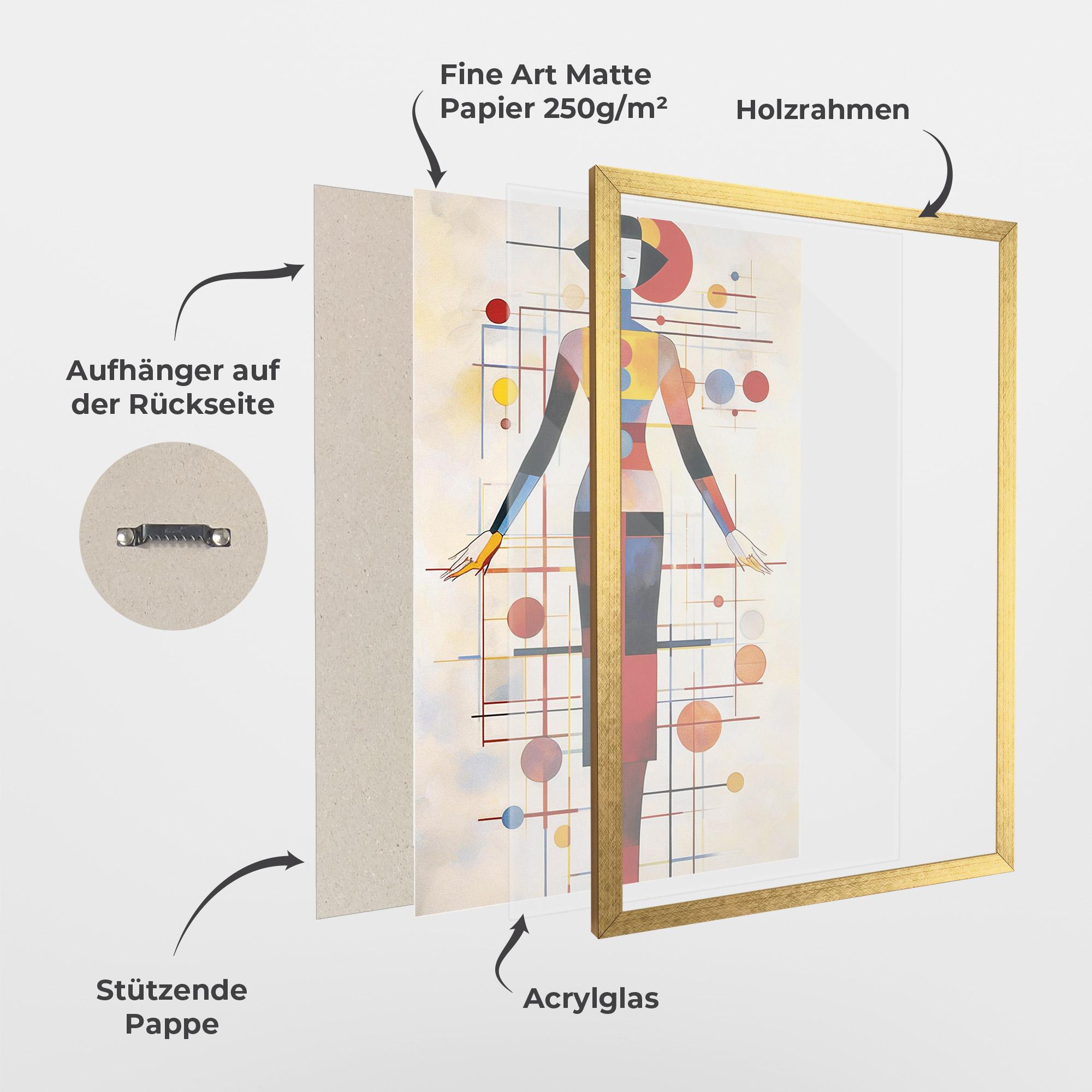 Gerahmte Poster Poster Woman Artist mockup 1