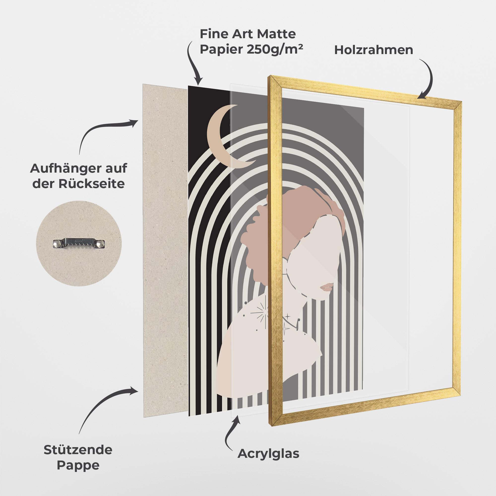 Gerahmte Poster Woman Orange Lips mockup 1