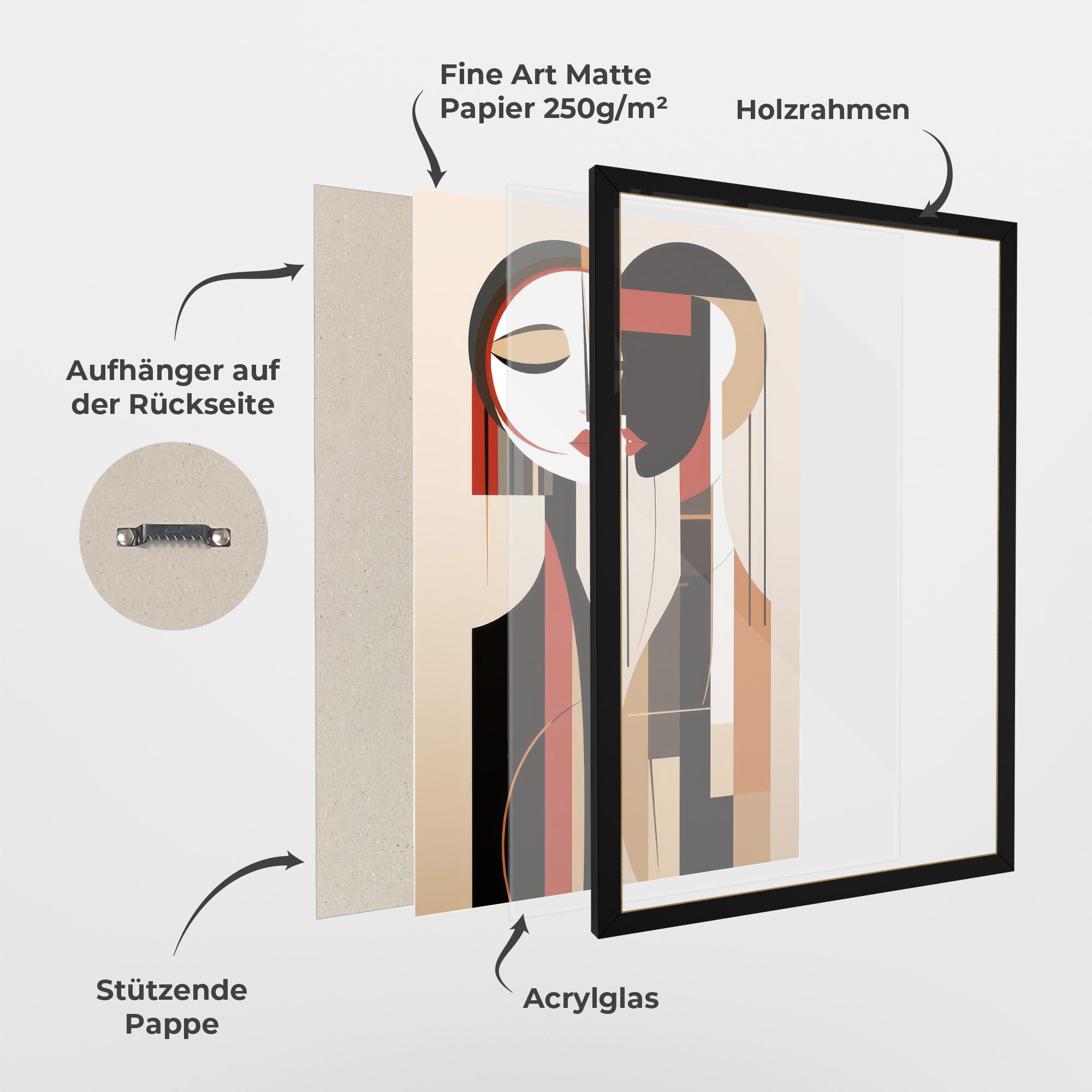 Abstract Couple Kissing mockup 1