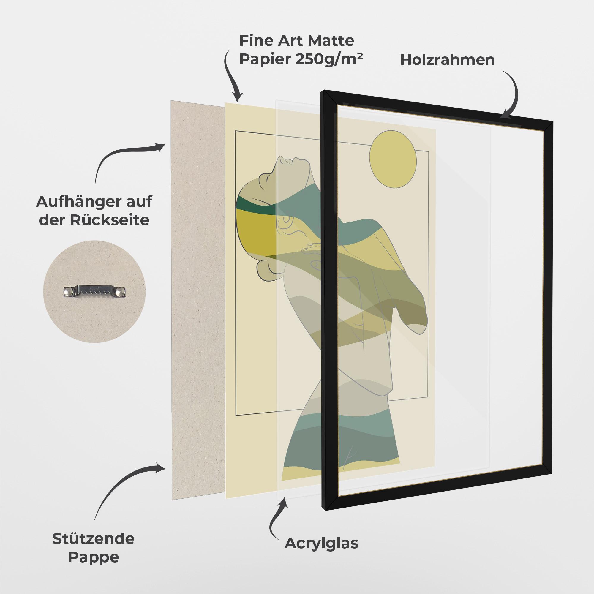 Gerahmte Poster Green Nature Woman mockup 1