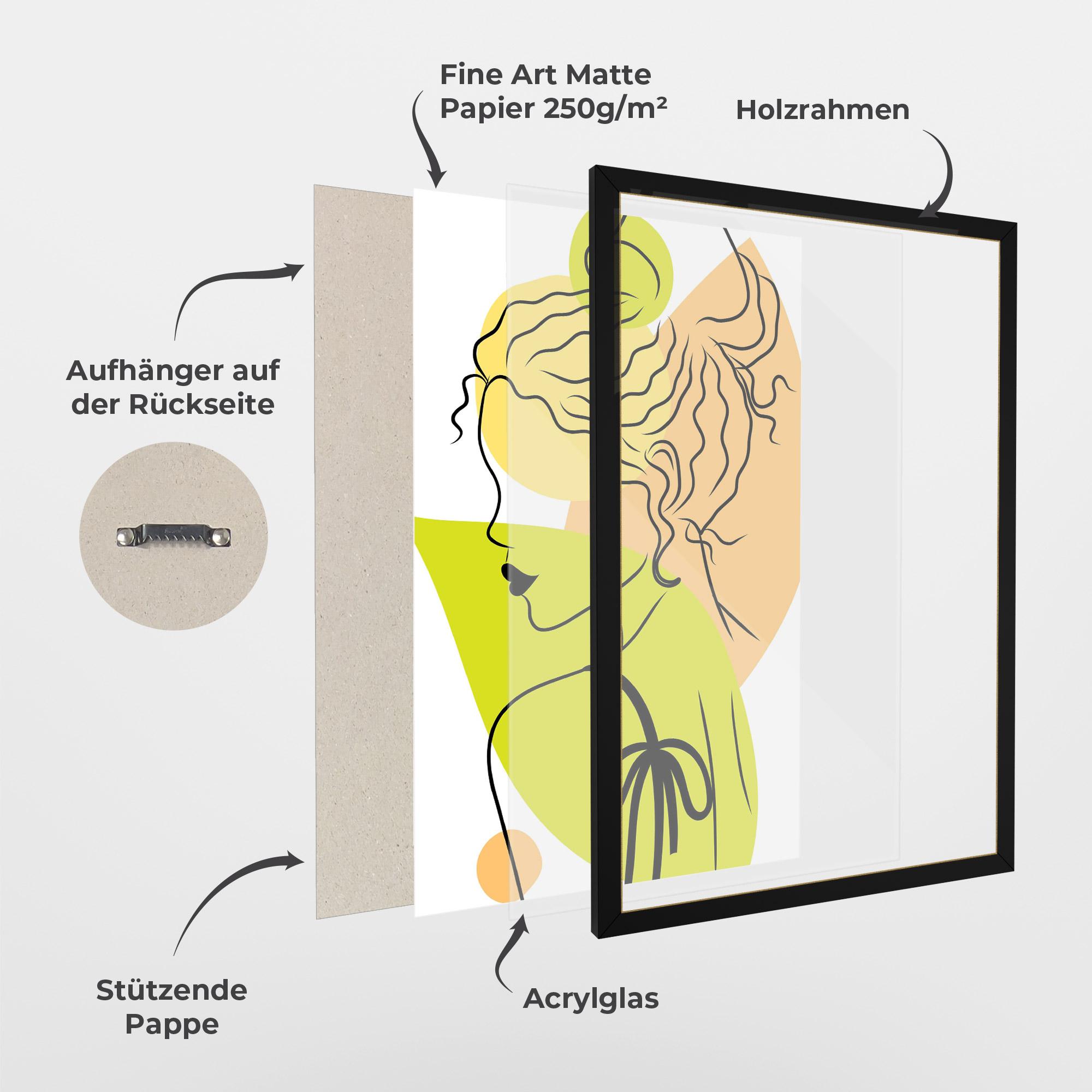 Gerahmte Poster Lime Woman mockup 1