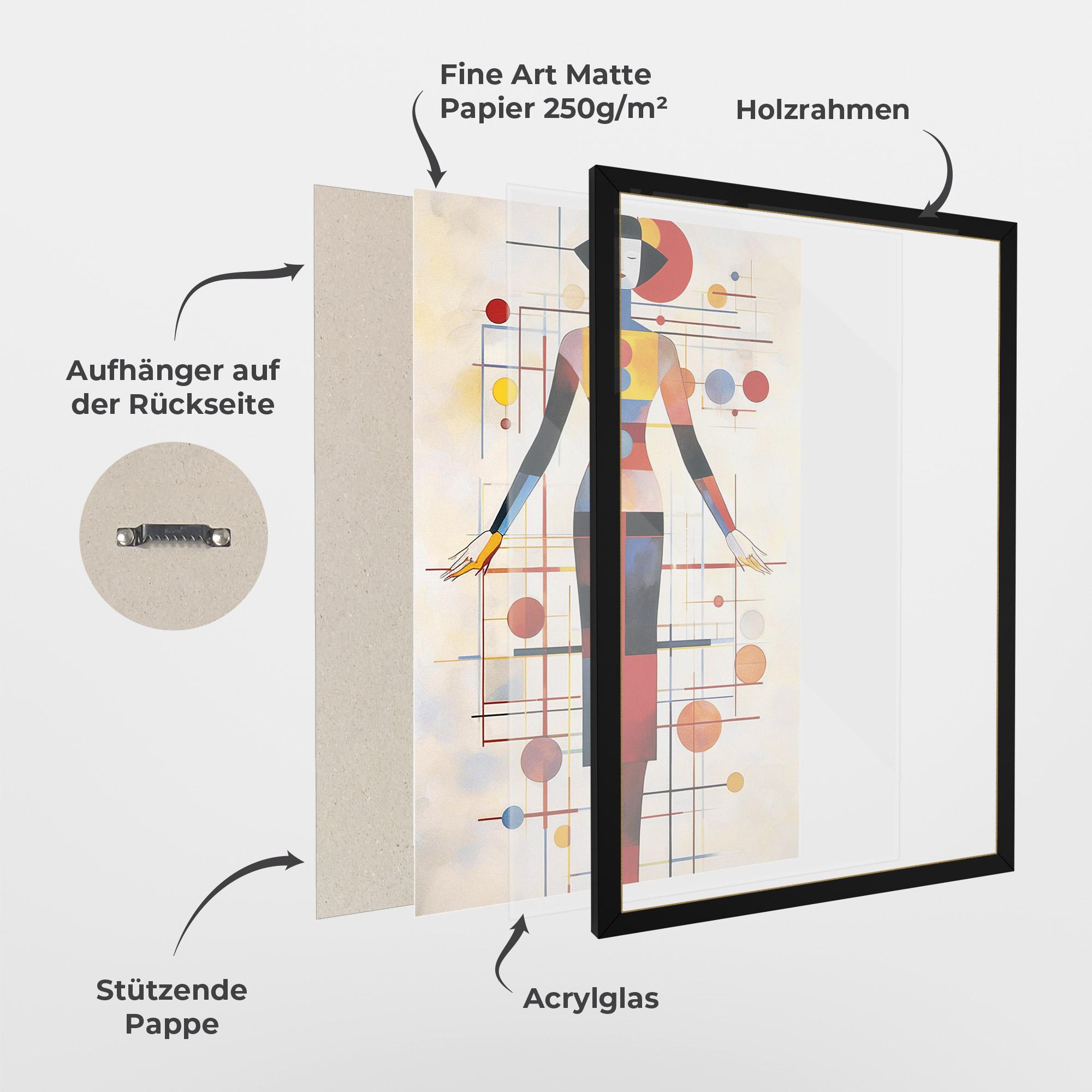 Gerahmte Poster Poster Woman Artist mockup 1