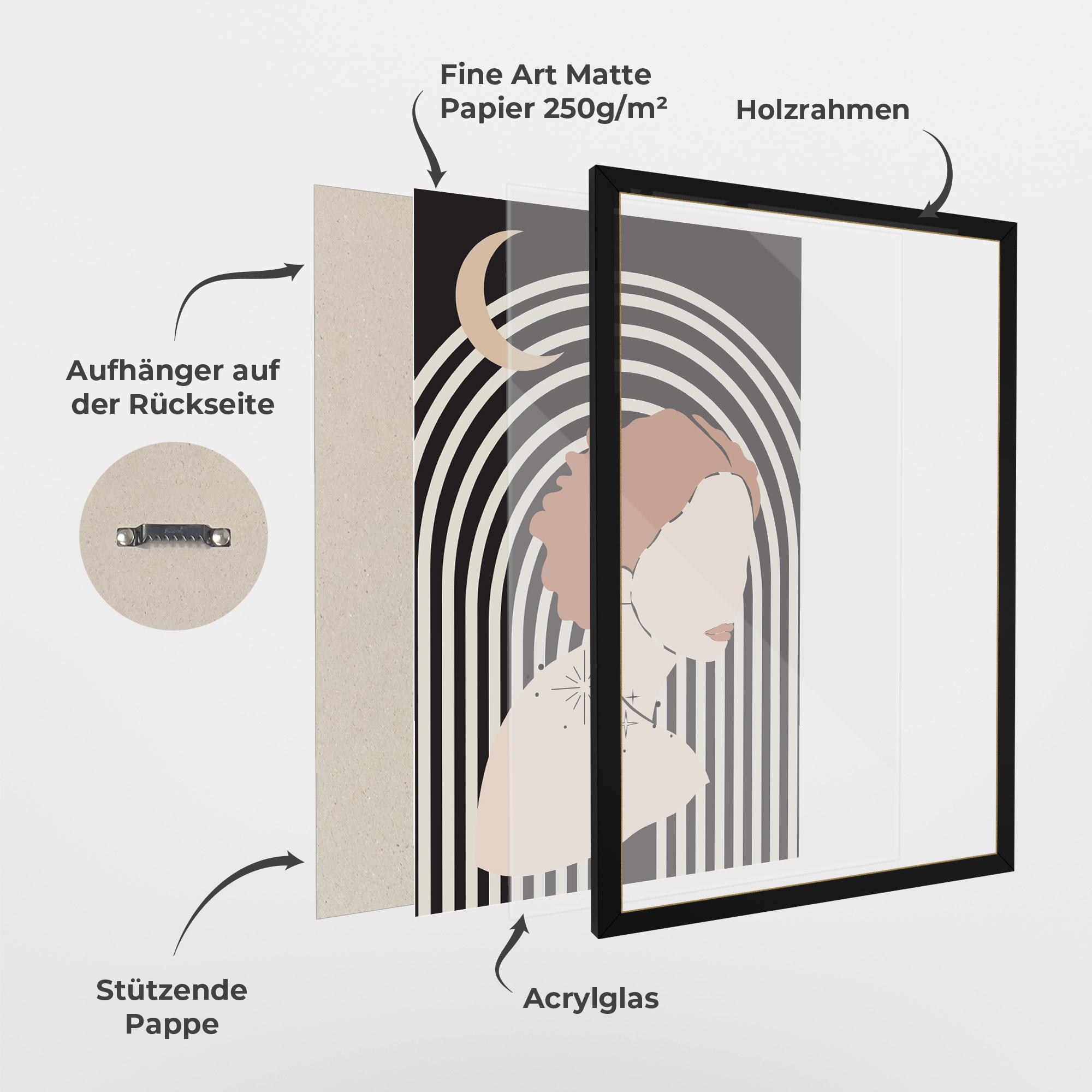 Gerahmte Poster Woman Orange Lips mockup 1