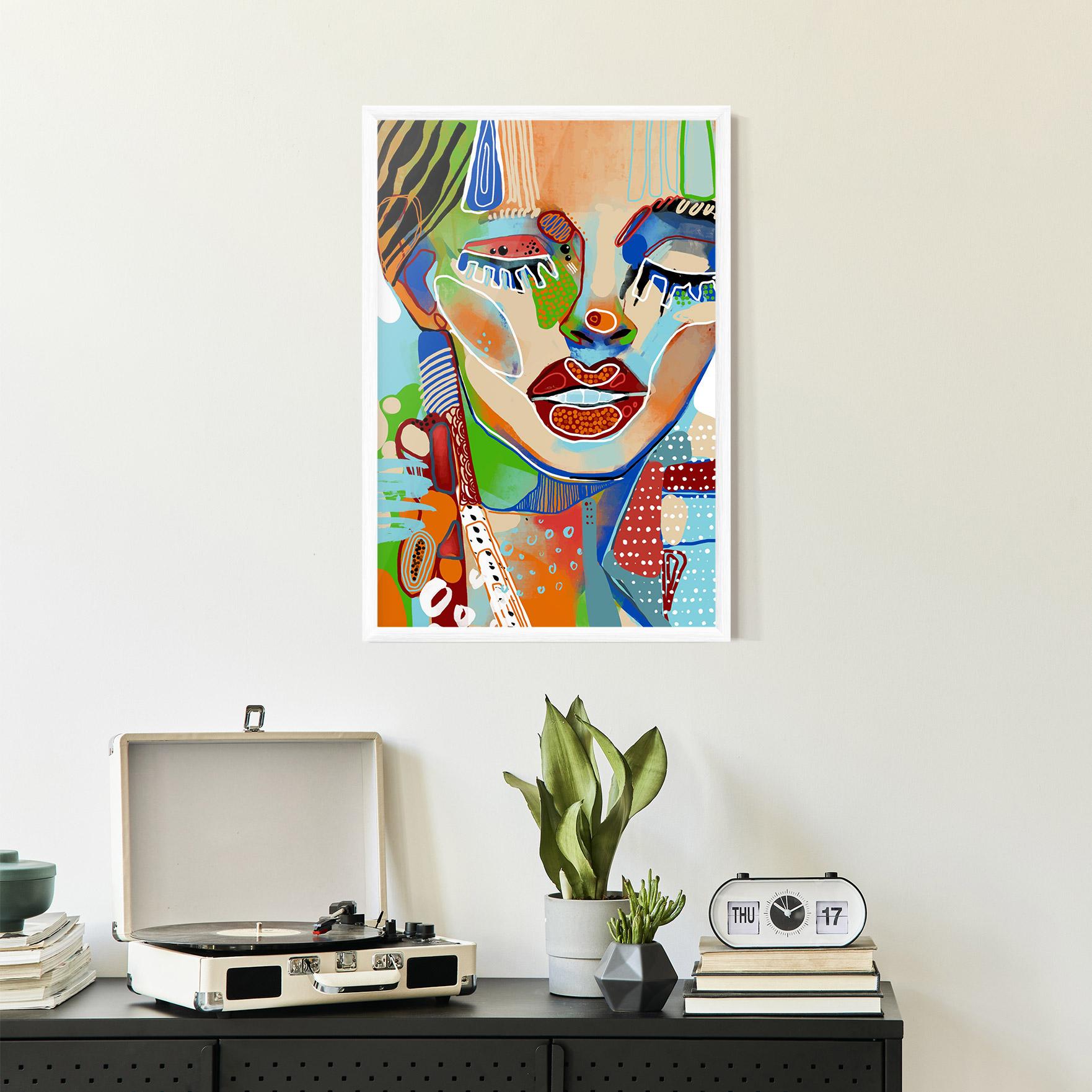 Gerahmte Poster Abstract Art Woman mockup 2