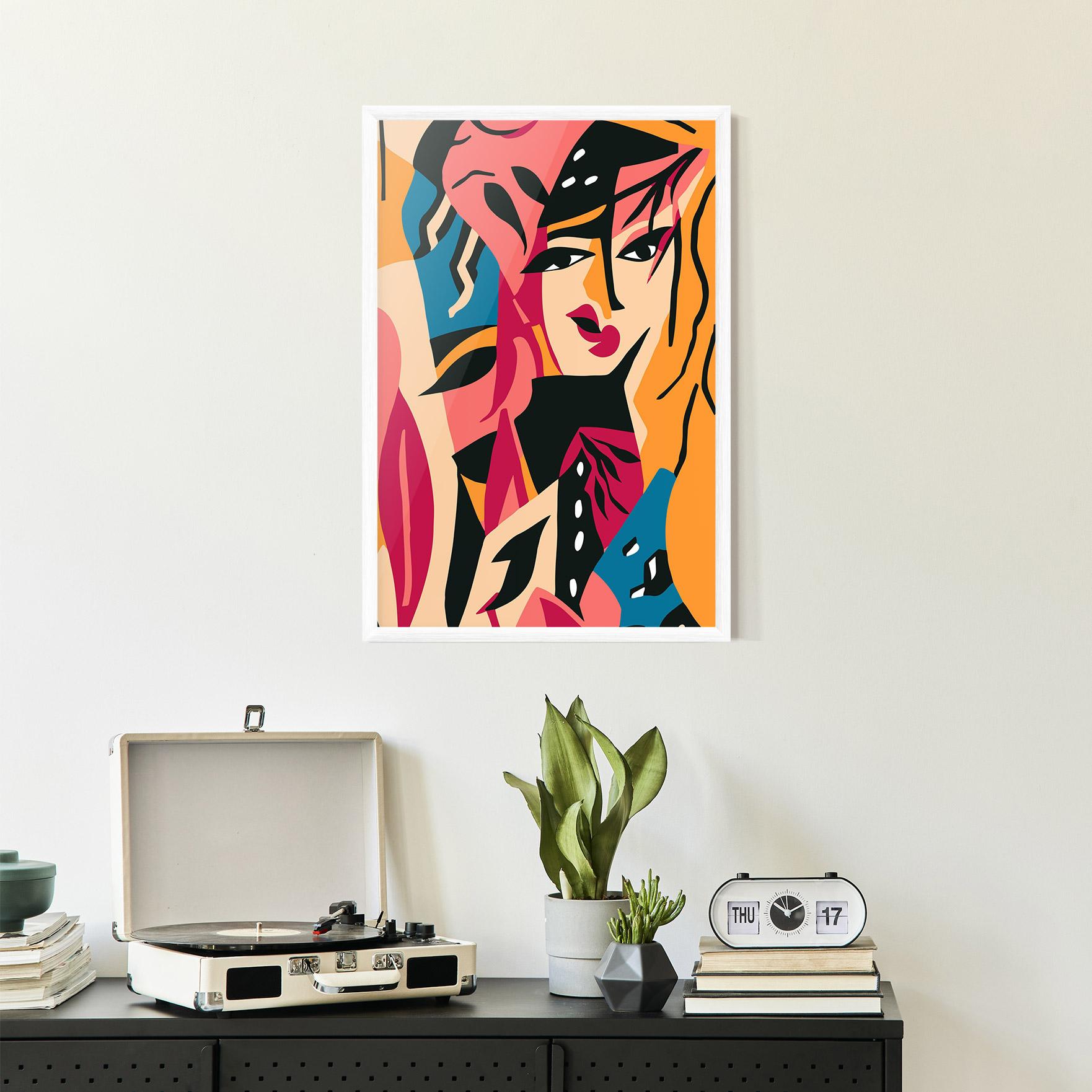 Gerahmte Poster Crowd Face mockup 2