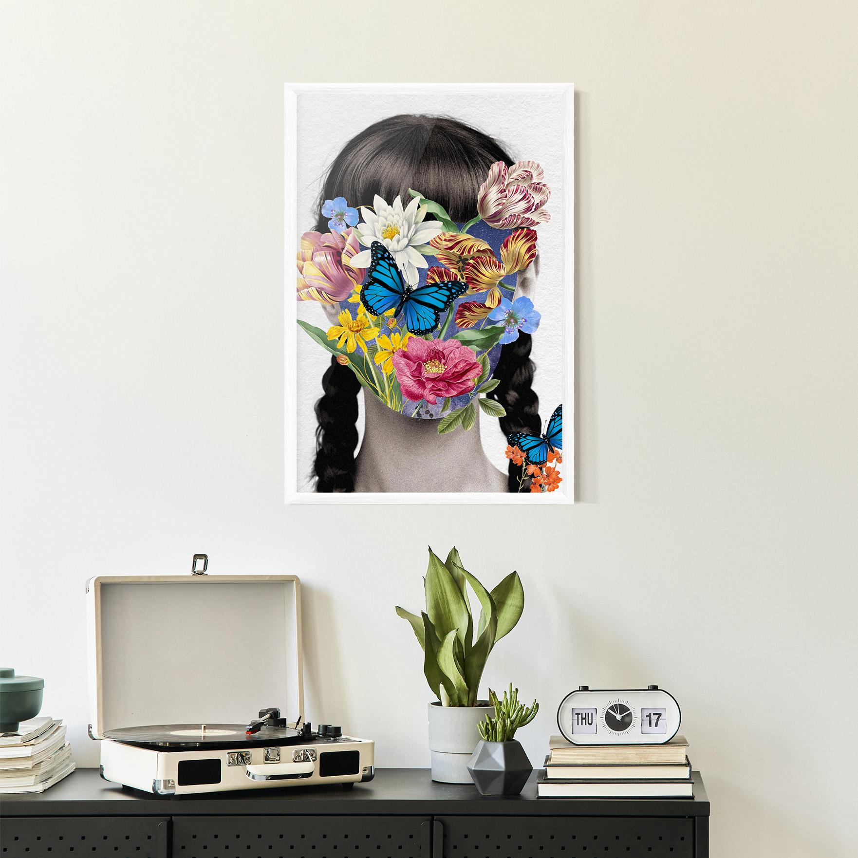 Gerahmte Poster Flower Face Woman mockup 2