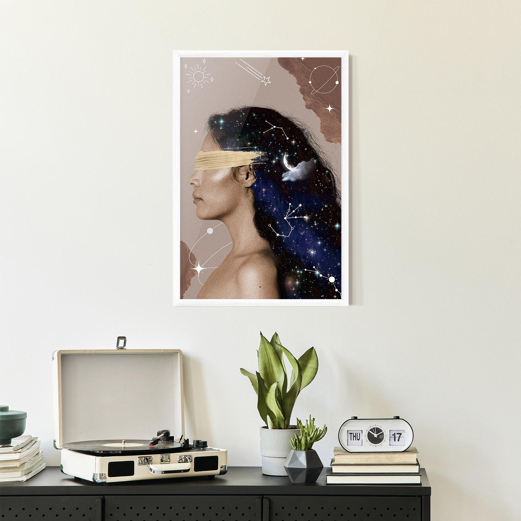 Gerahmte Poster Galaxy Hair mockup 2