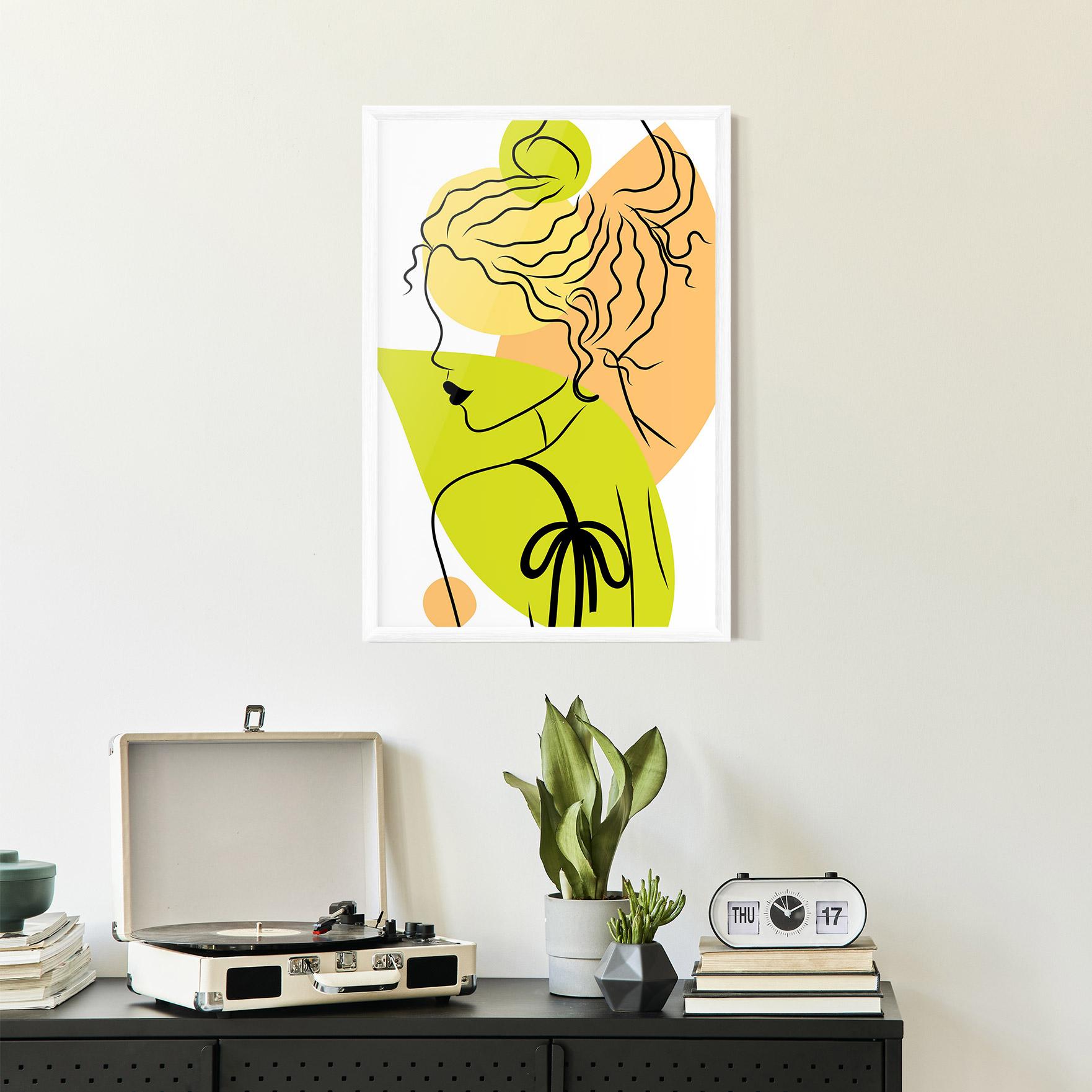 Gerahmte Poster Lime Woman mockup 2