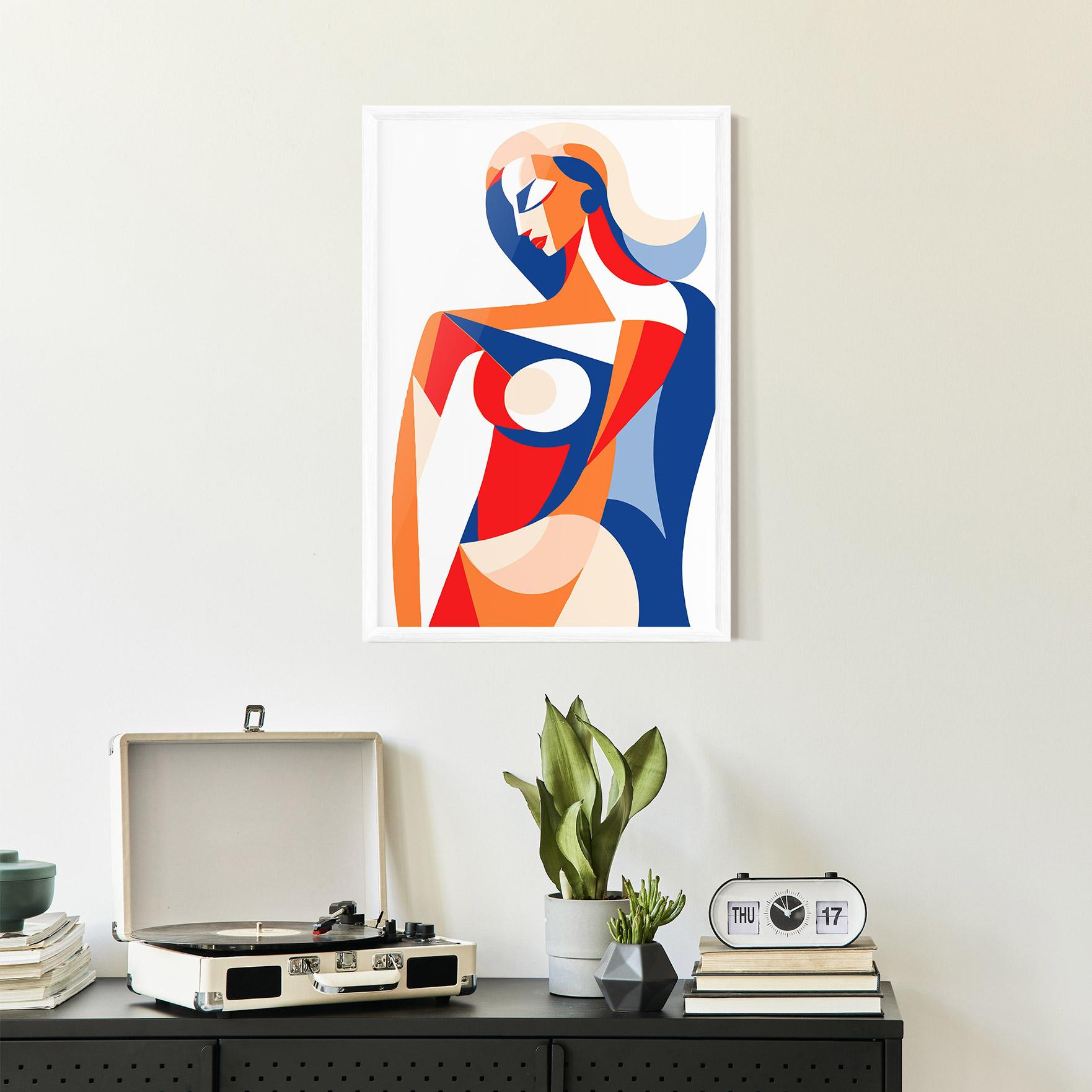 Gerahmte Poster White Hair Woman mockup 2