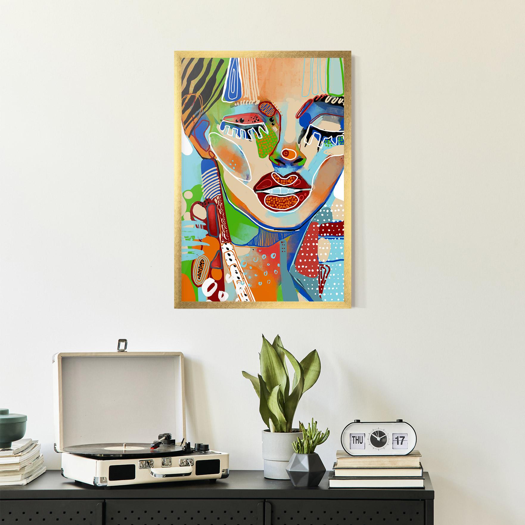 Gerahmte Poster Abstract Art Woman mockup 2