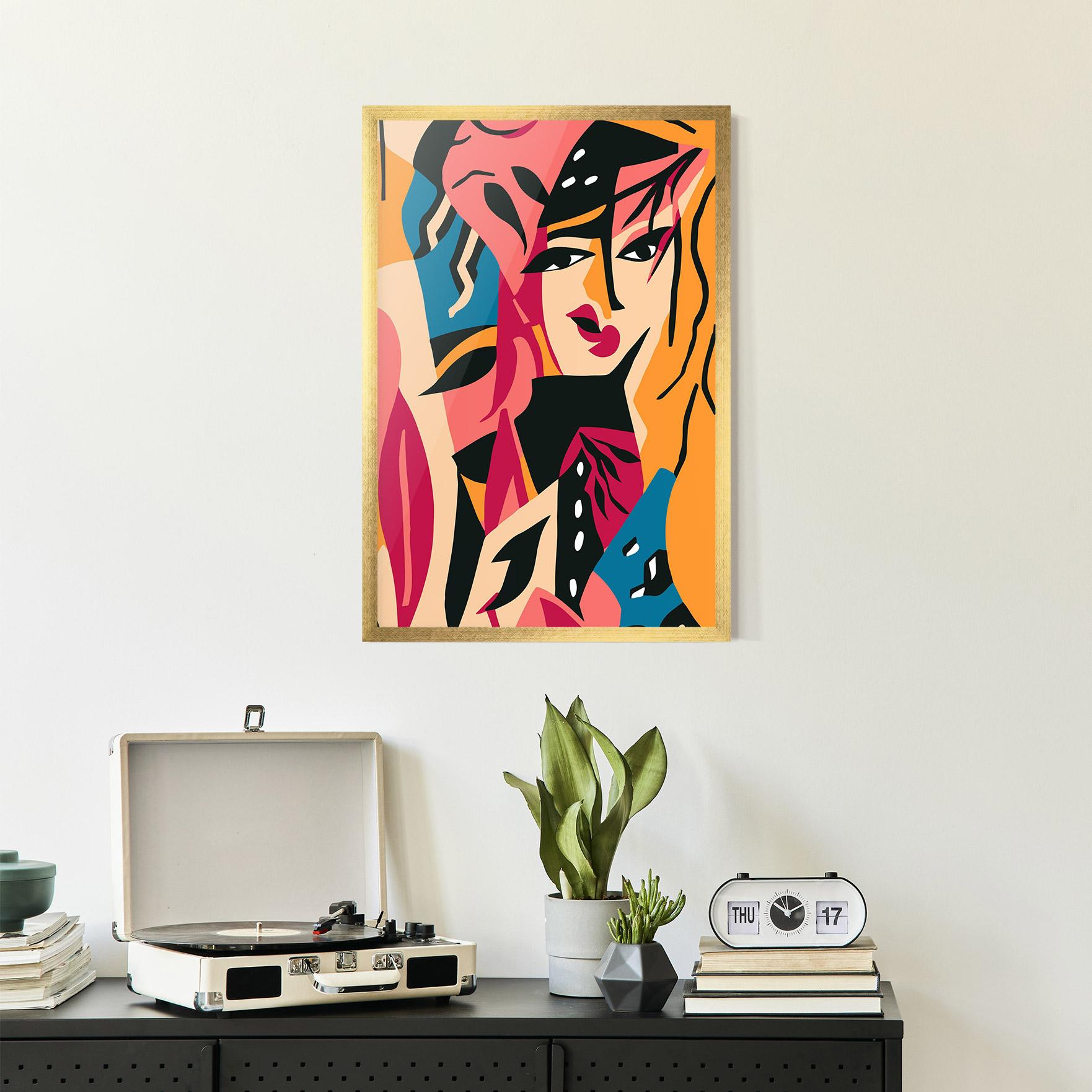 Gerahmte Poster Crowd Face mockup 2