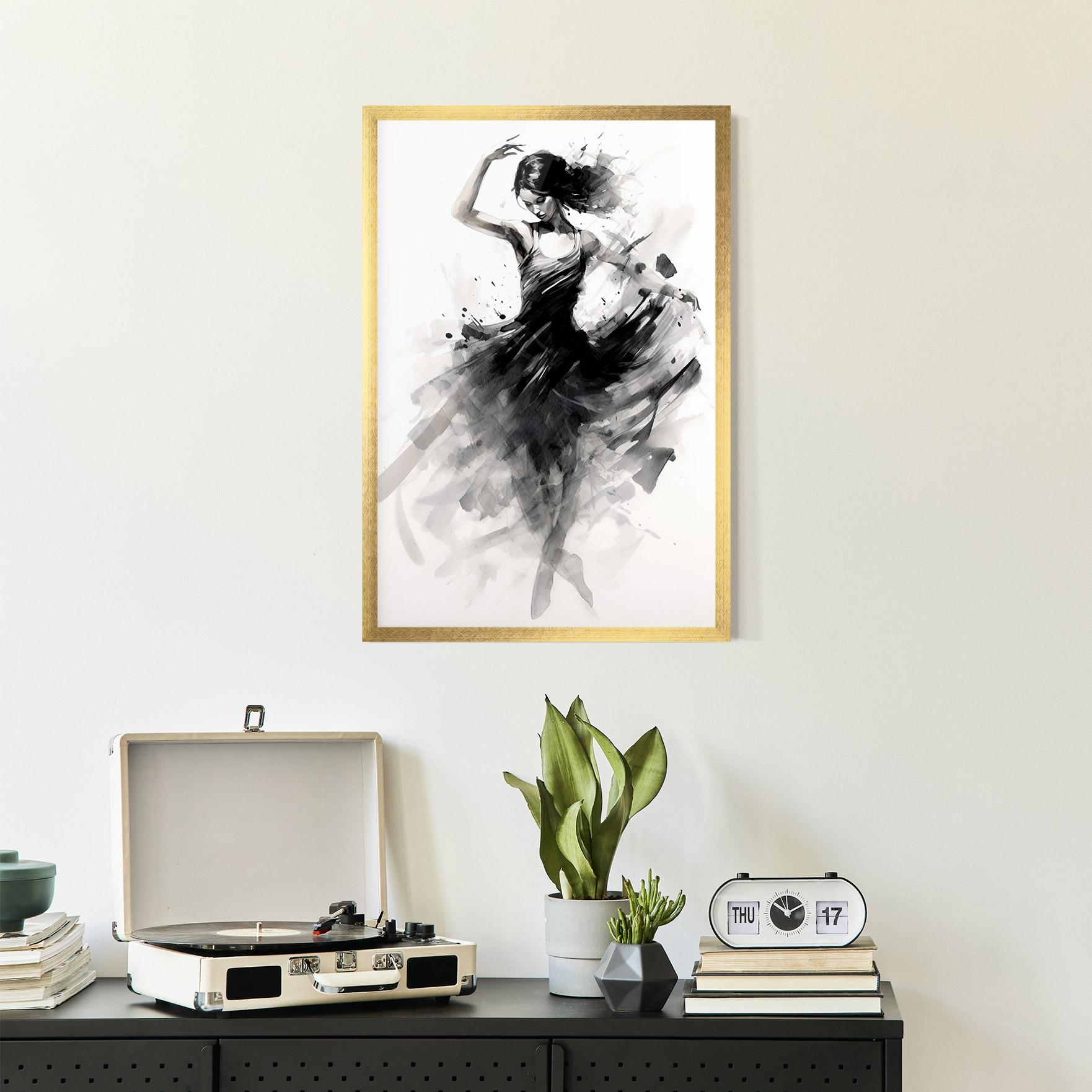 Gerahmte Poster Dancing Woman mockup 2