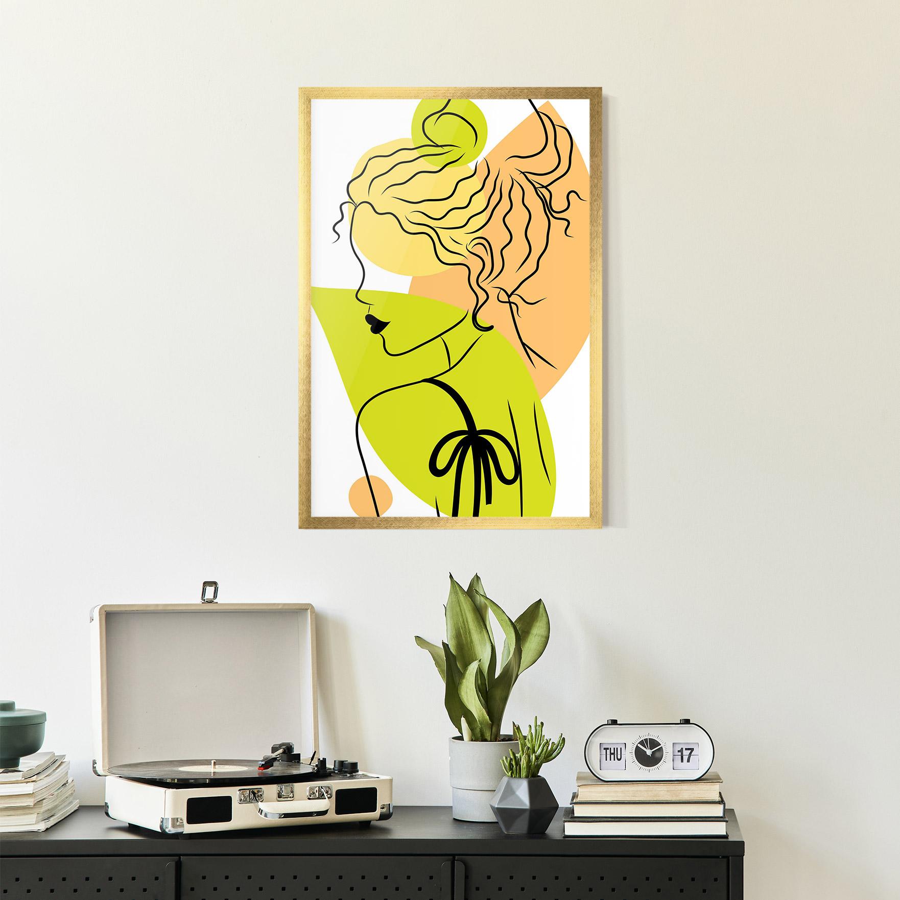 Gerahmte Poster Lime Woman mockup 2
