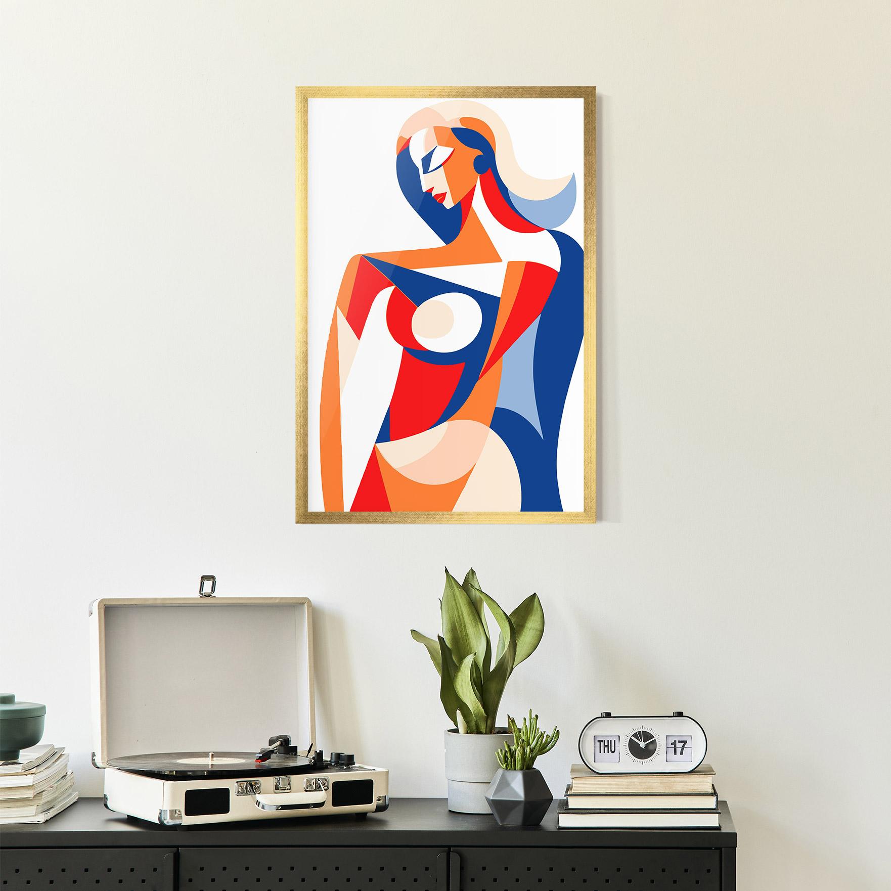 Gerahmte Poster White Hair Woman mockup 2