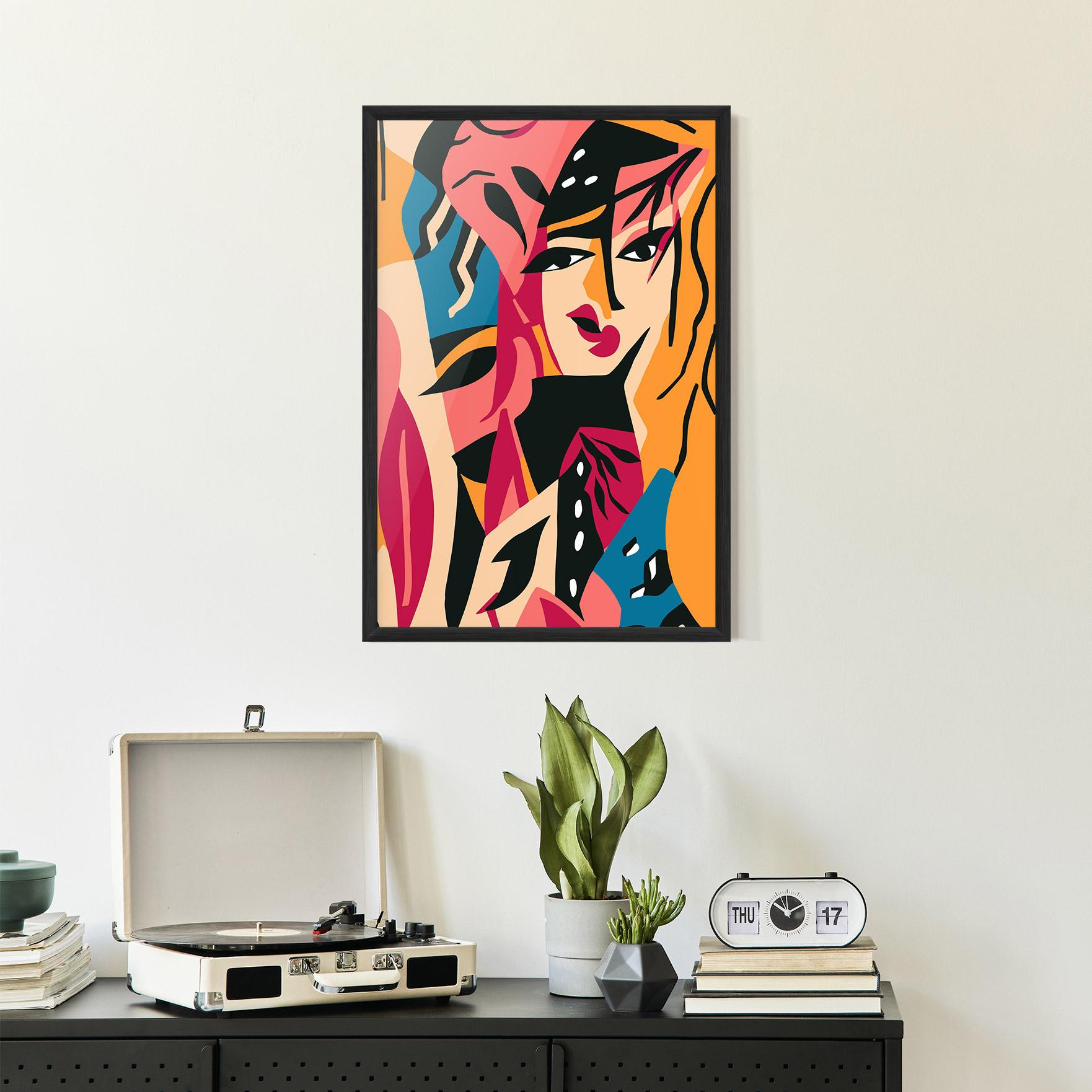 Gerahmte Poster Crowd Face mockup 2