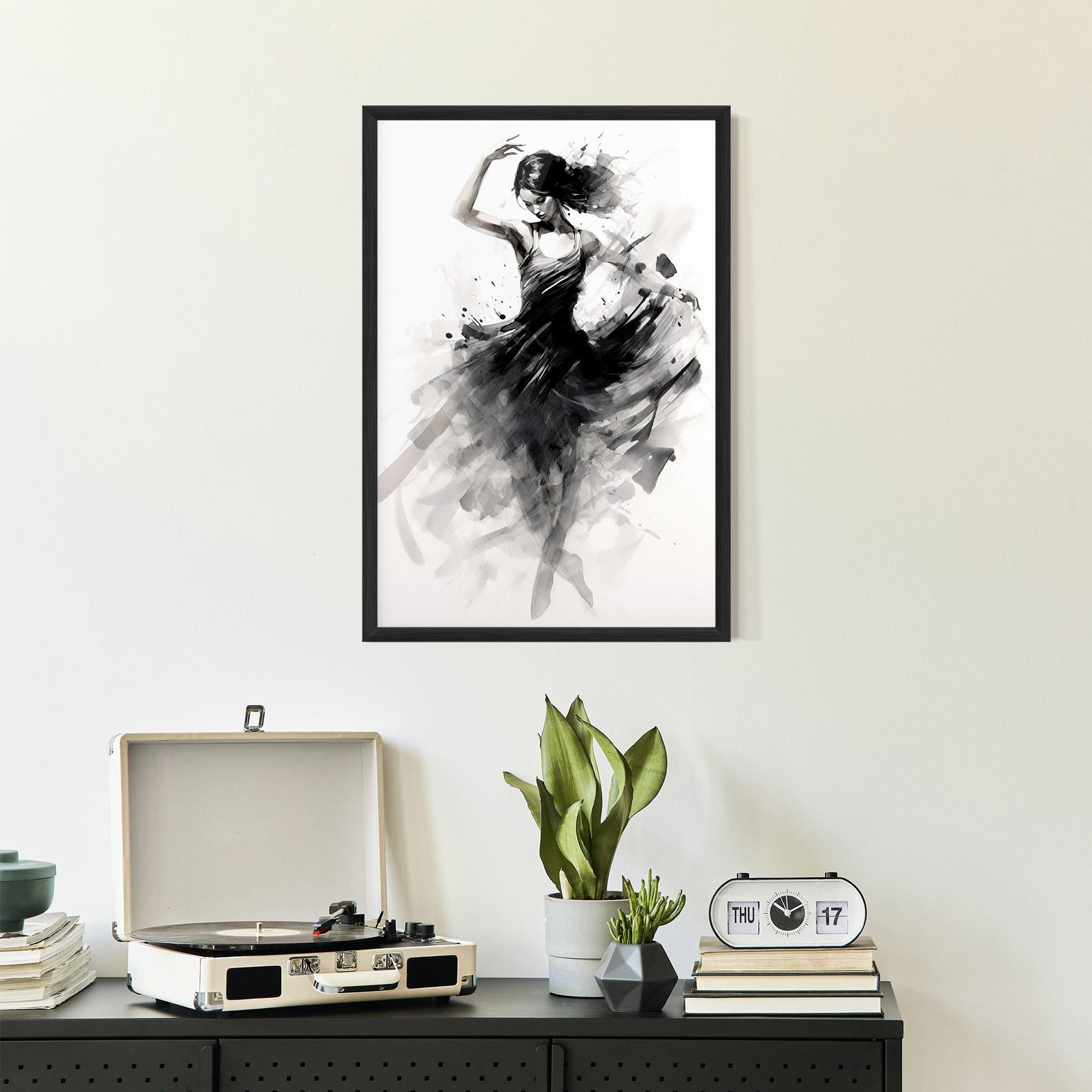 Gerahmte Poster Dancing Woman mockup 2