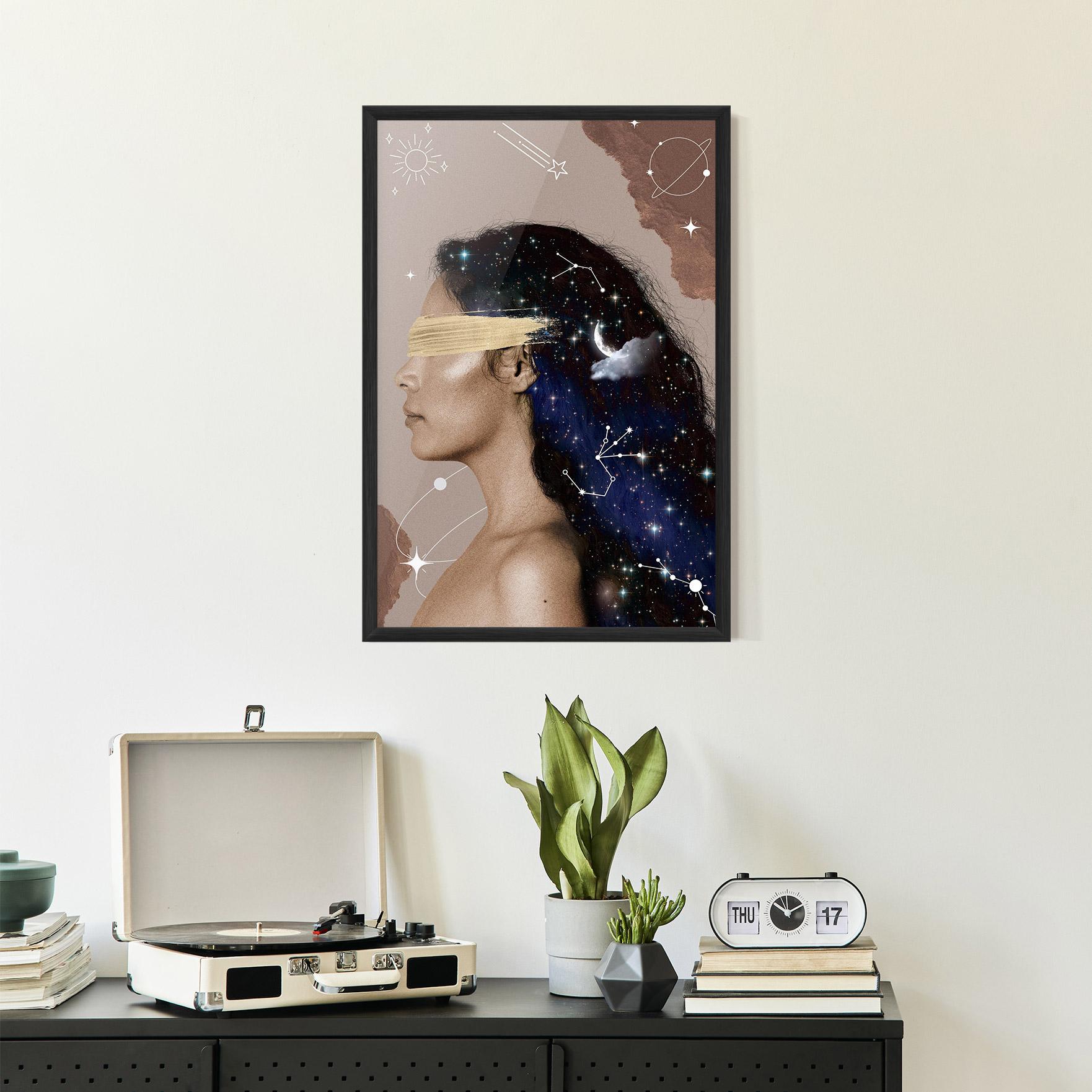 Gerahmte Poster Galaxy Hair mockup 2