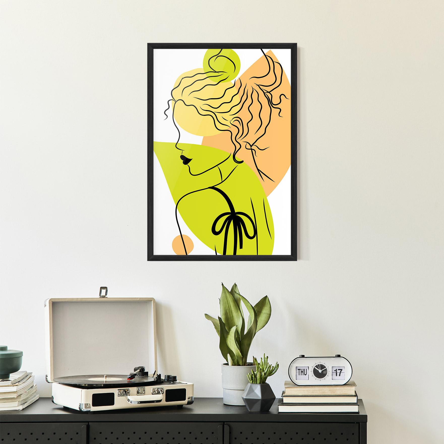 Gerahmte Poster Lime Woman mockup 2