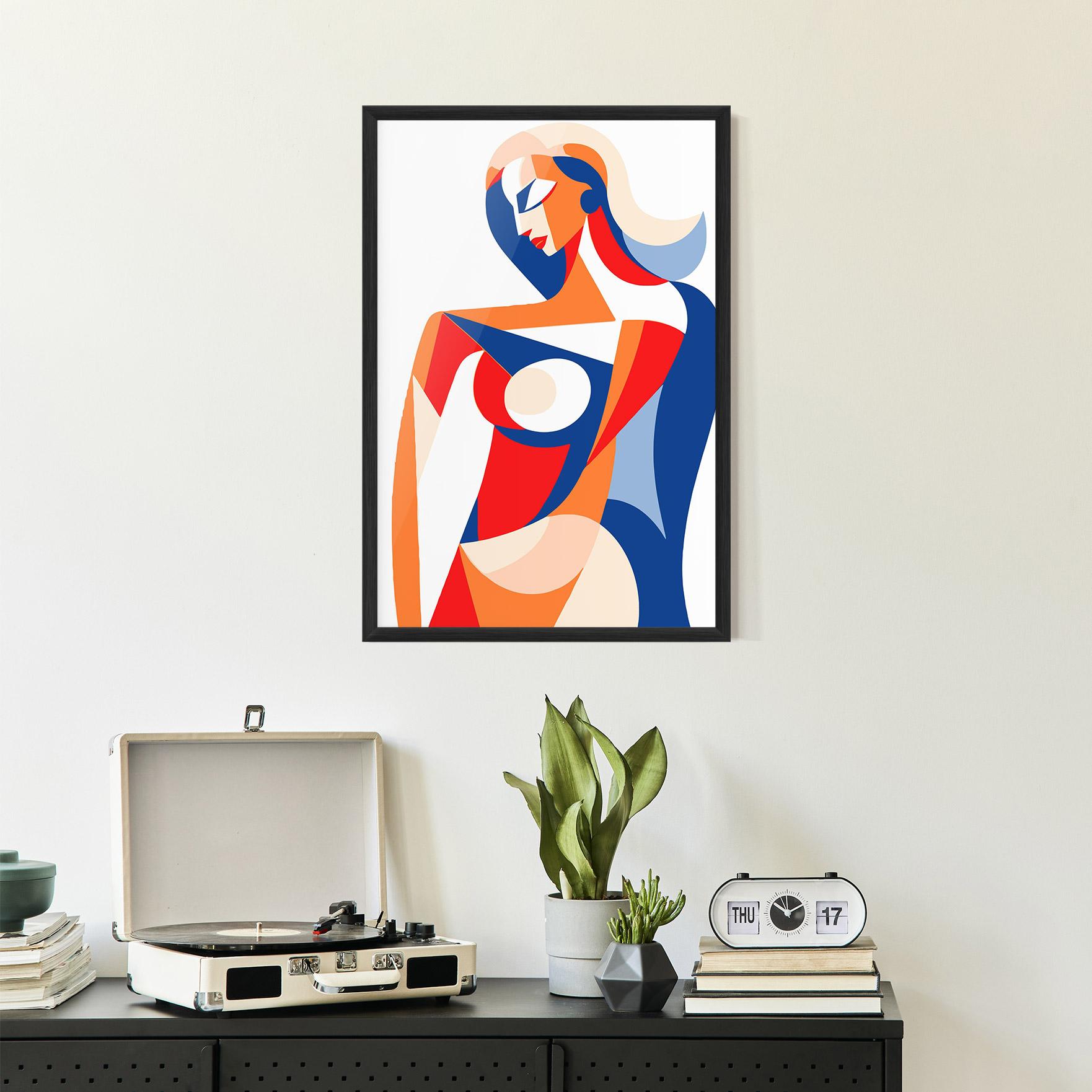 Gerahmte Poster White Hair Woman mockup 2