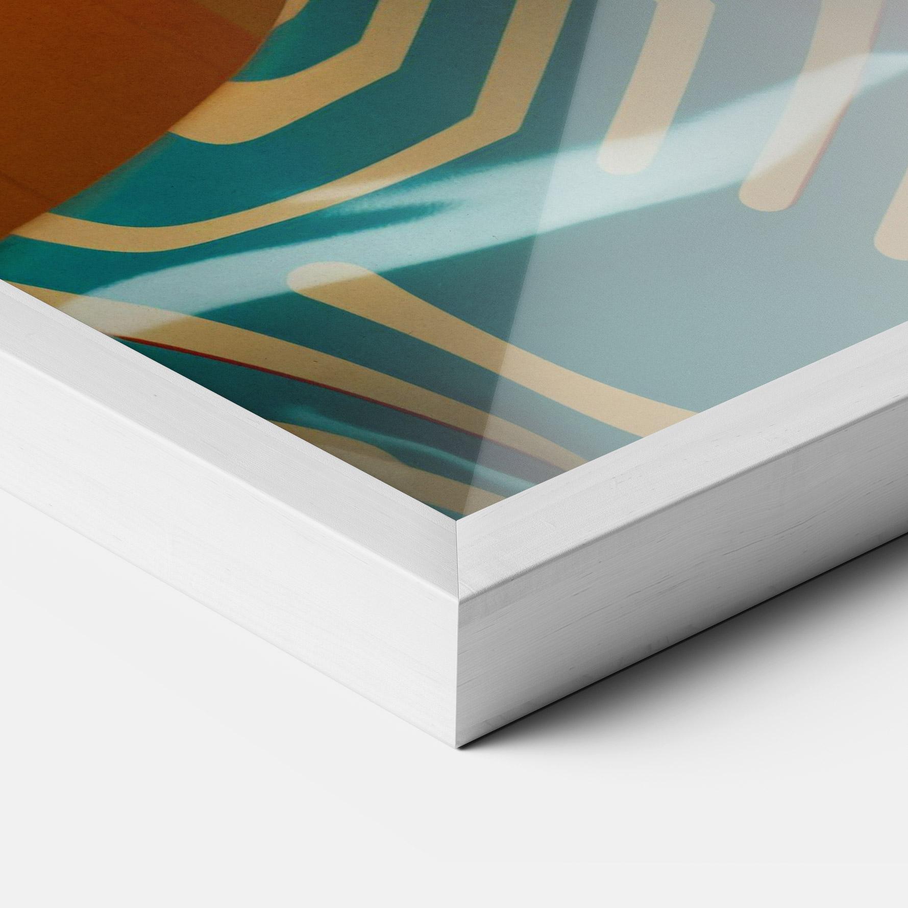 Gerahmte Poster Abstract Blue Woman mockup 3