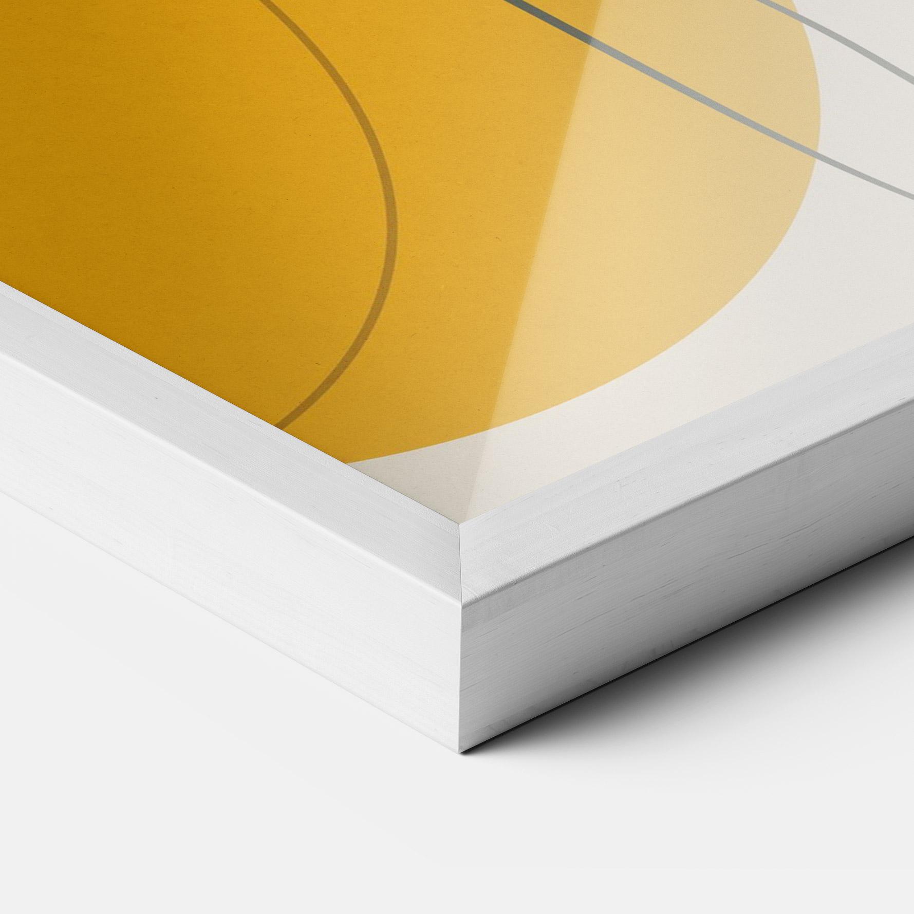 Gerahmte Poster Yellow Circle Lady mockup 3