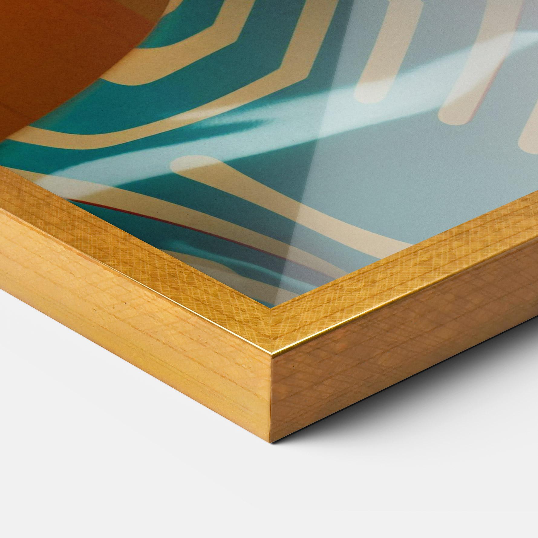 Gerahmte Poster Abstract Blue Woman mockup 3