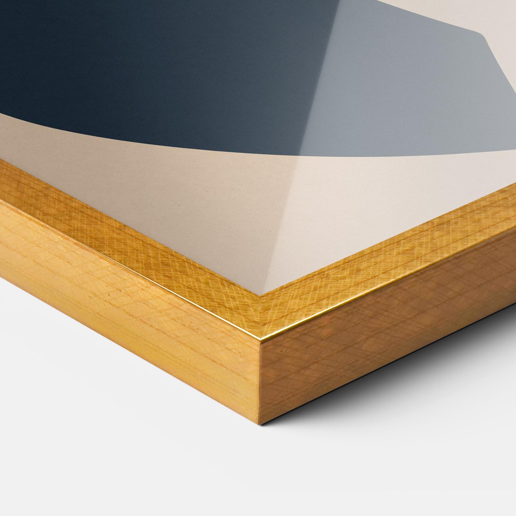 Gerahmte Poster Cream Blue Woman mockup 3