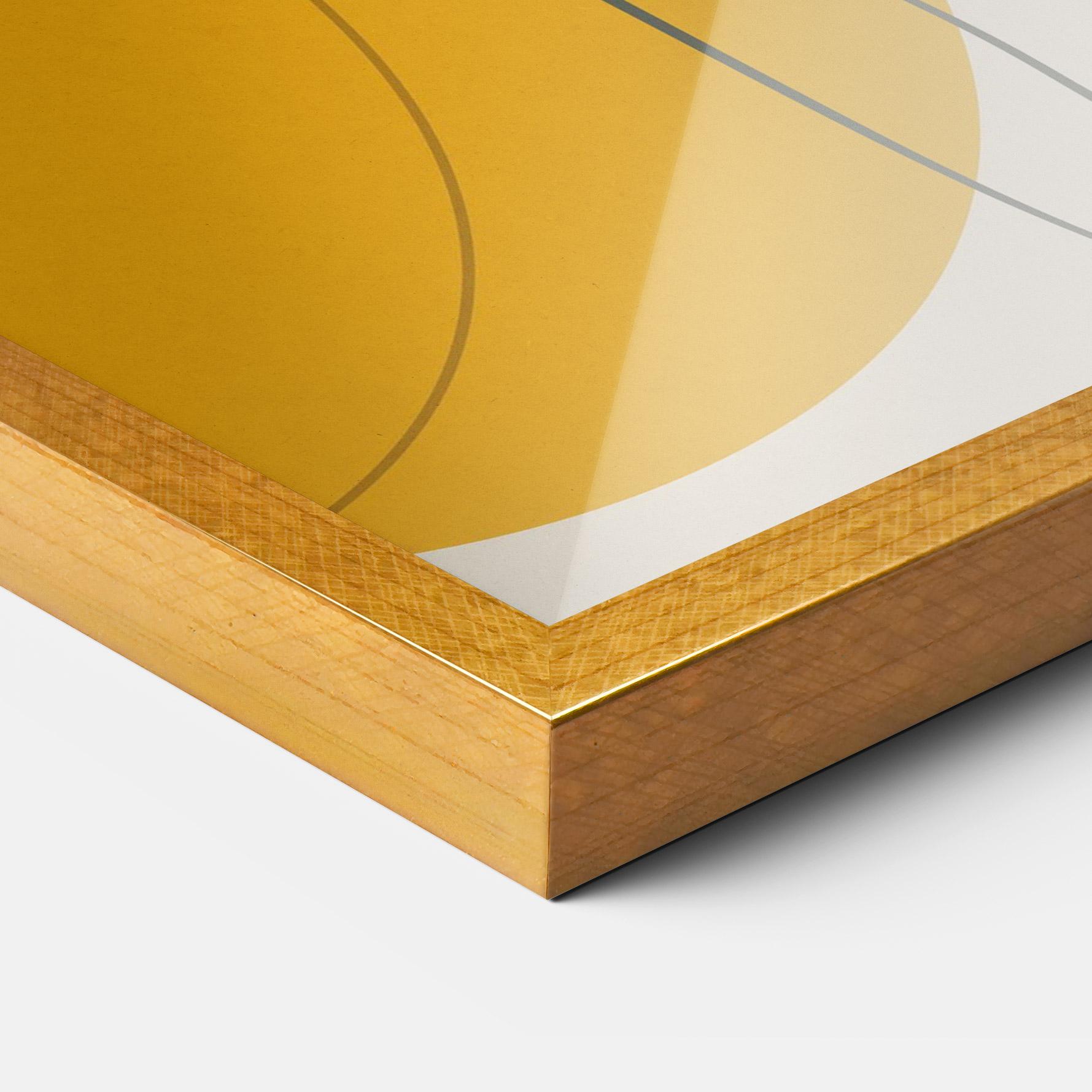 Gerahmte Poster Yellow Circle Lady mockup 3