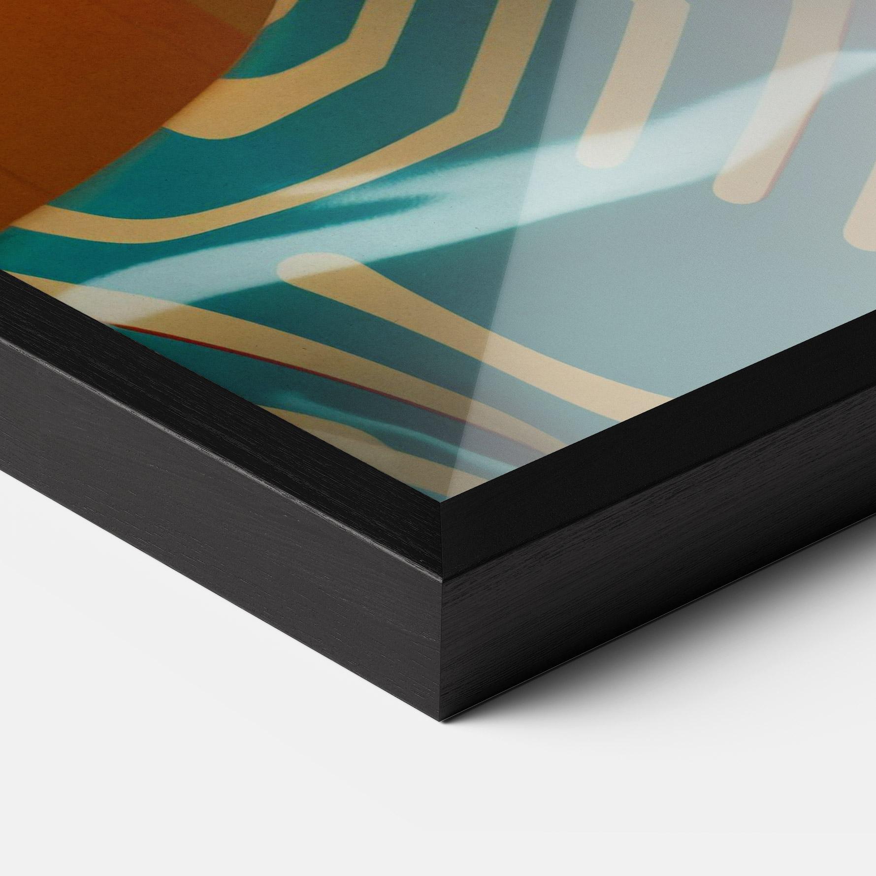 Gerahmte Poster Abstract Blue Woman mockup 3